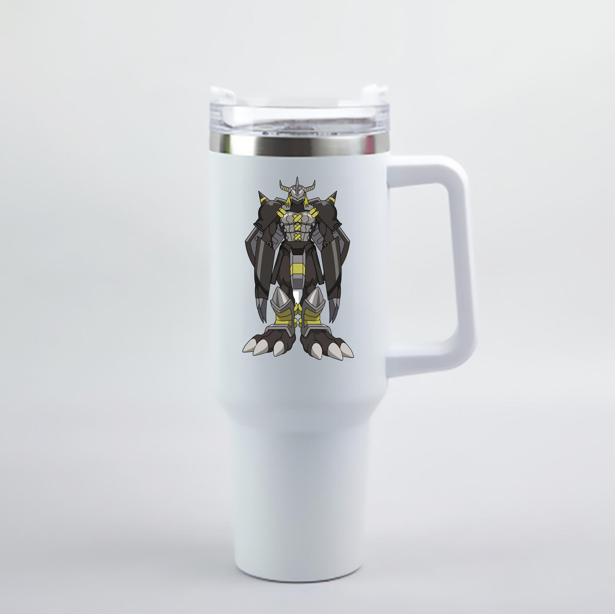 （画像用） Digimon デジタルモンスター/デジモン 1200mL車用タンブラー - クリスタルステッカー（プラスチックストロー付き）