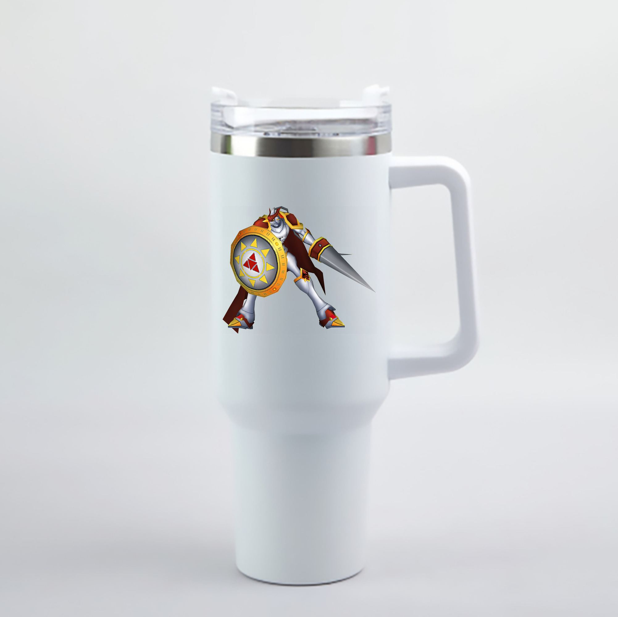 （画像用） Digimon デジタルモンスター/デジモン 1200mL車用タンブラー - クリスタルステッカー（プラスチックストロー付き）