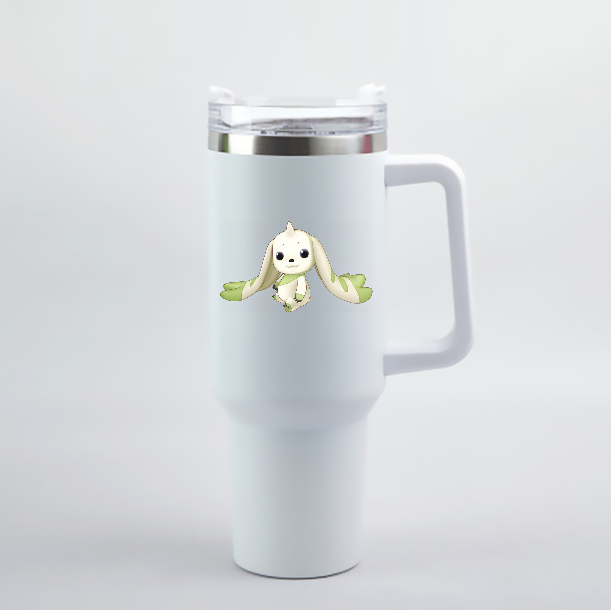 （画像用） Digimon デジタルモンスター/デジモン 1200mL車用タンブラー - クリスタルステッカー（プラスチックストロー付き）