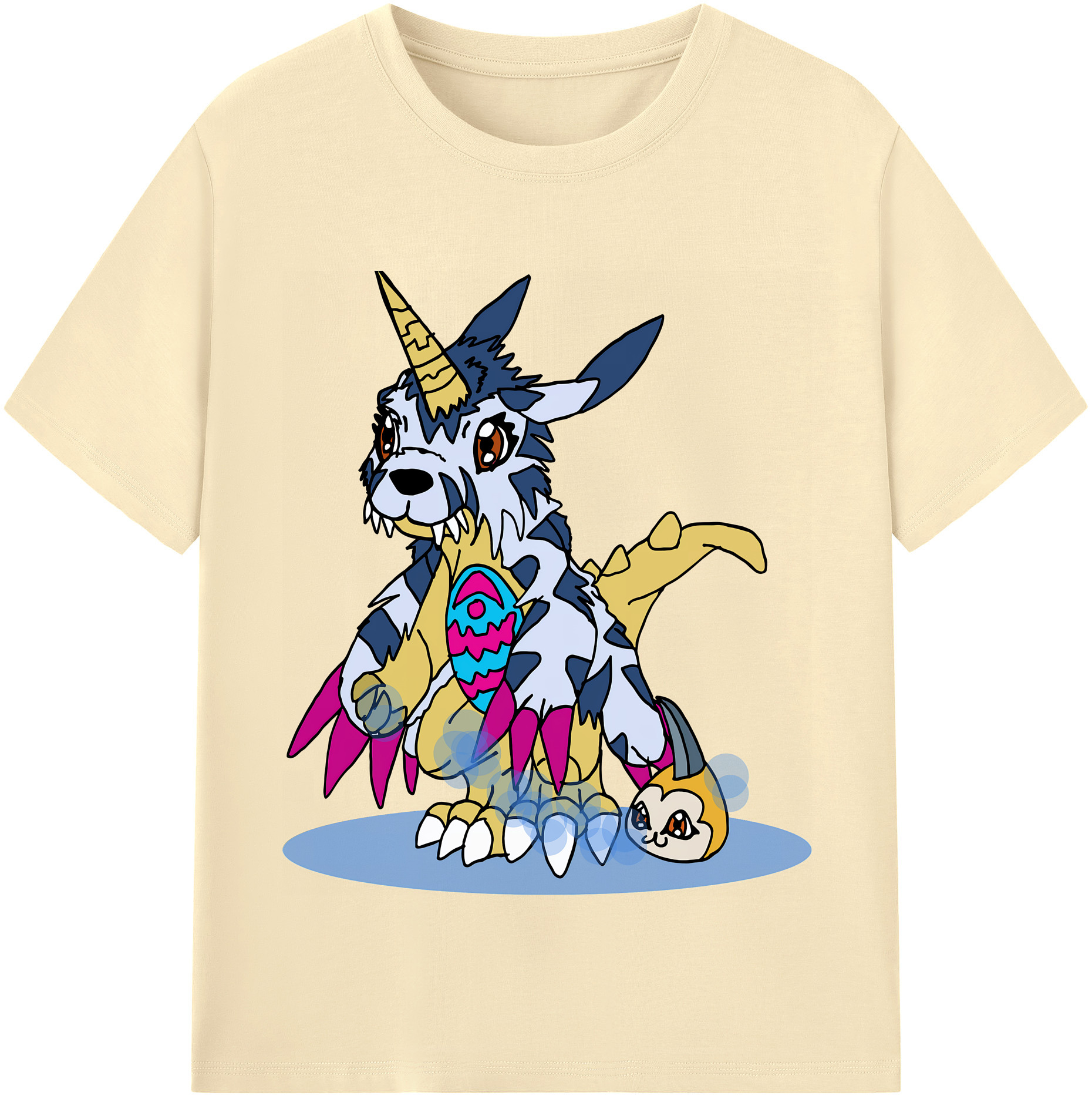 （画像用） Digimon デジタルモンスター/デジモン 綿100％半袖Tシャツ（フロントプリント）