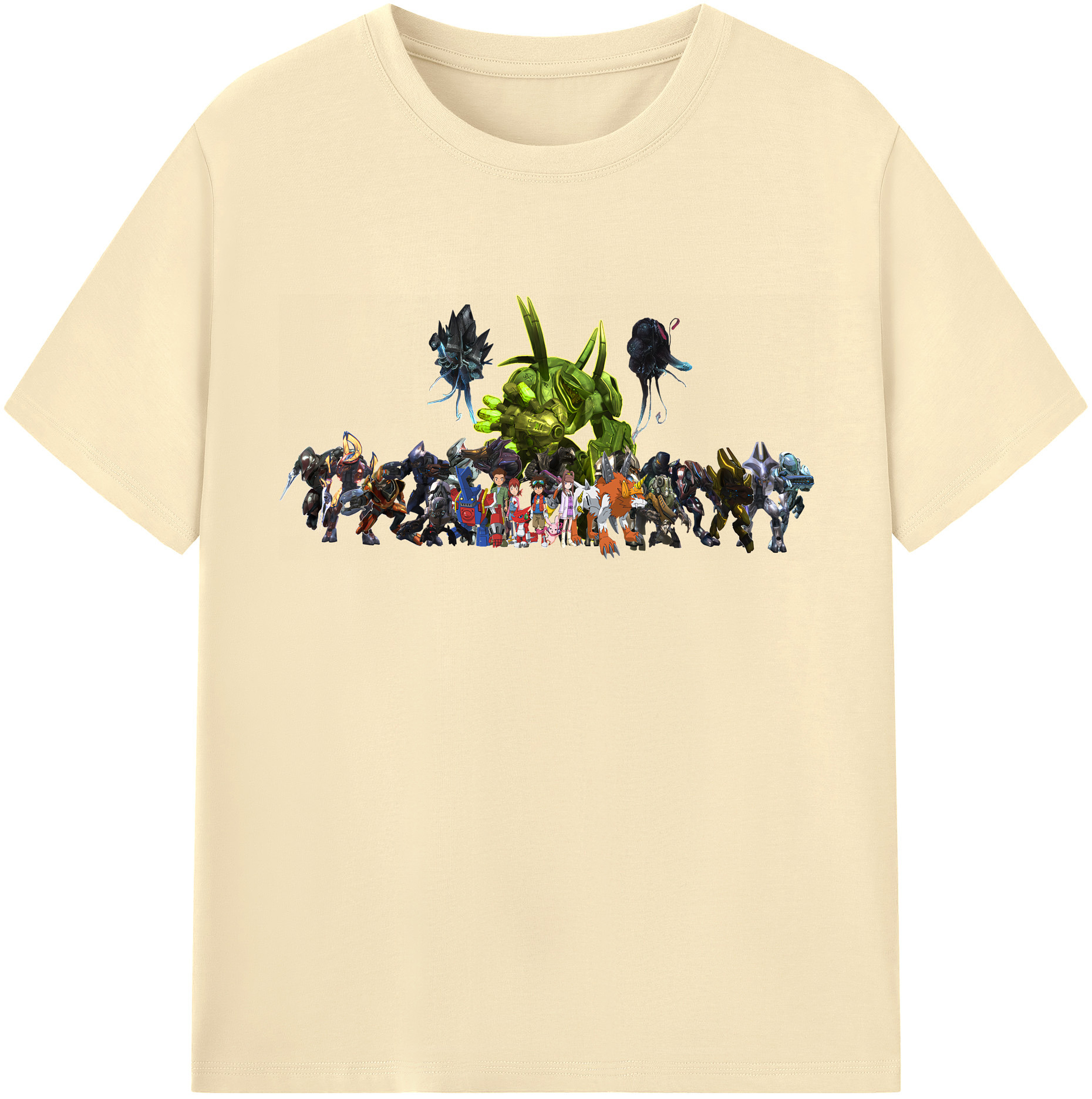 （画像用） Digimon デジタルモンスター/デジモン 綿100％半袖Tシャツ（フロントプリント）