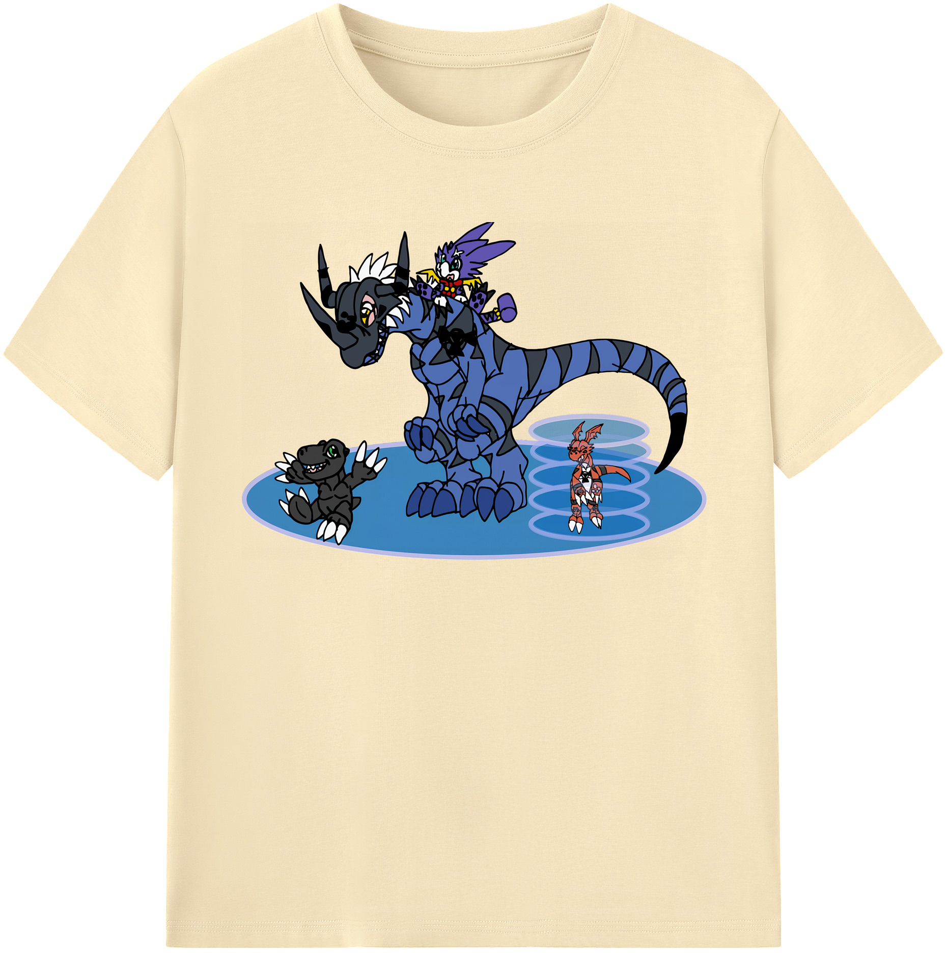 （画像用） Digimon デジタルモンスター/デジモン 綿100％半袖Tシャツ（フロントプリント）
