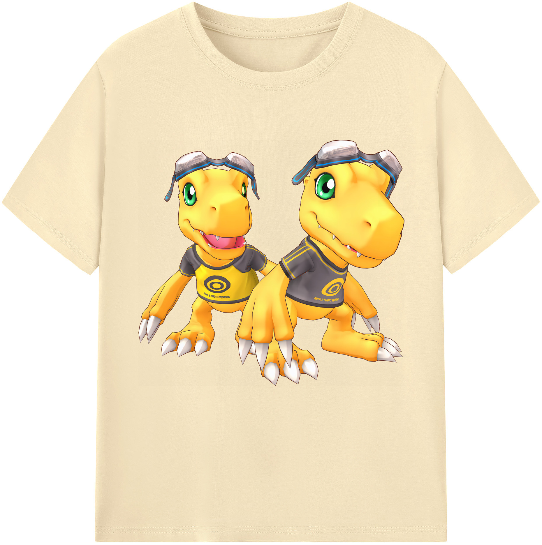 （画像用） Digimon デジタルモンスター/デジモン 綿100％半袖Tシャツ（フロントプリント）