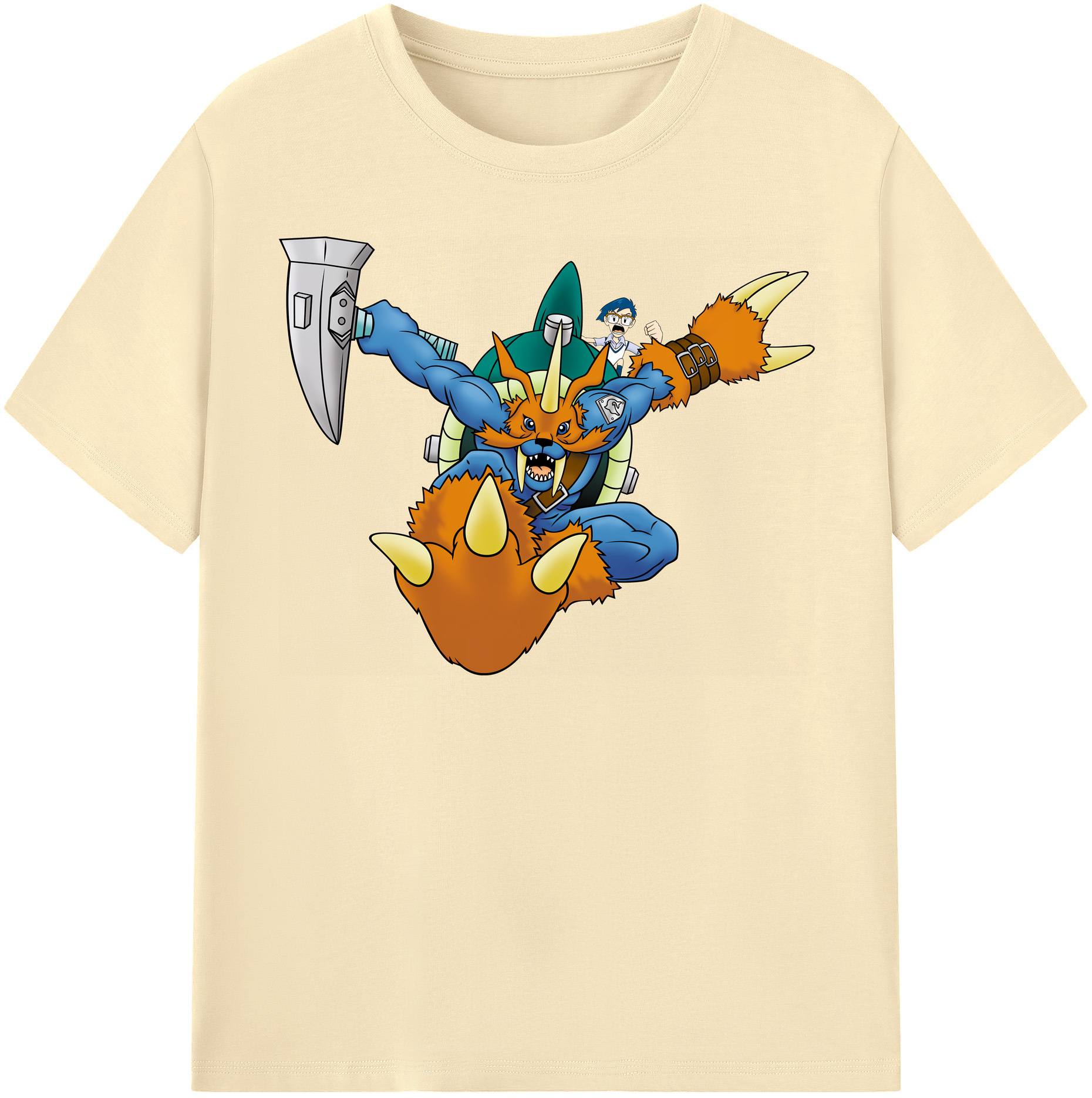 （画像用） Digimon デジタルモンスター/デジモン 綿100％半袖Tシャツ（フロントプリント）