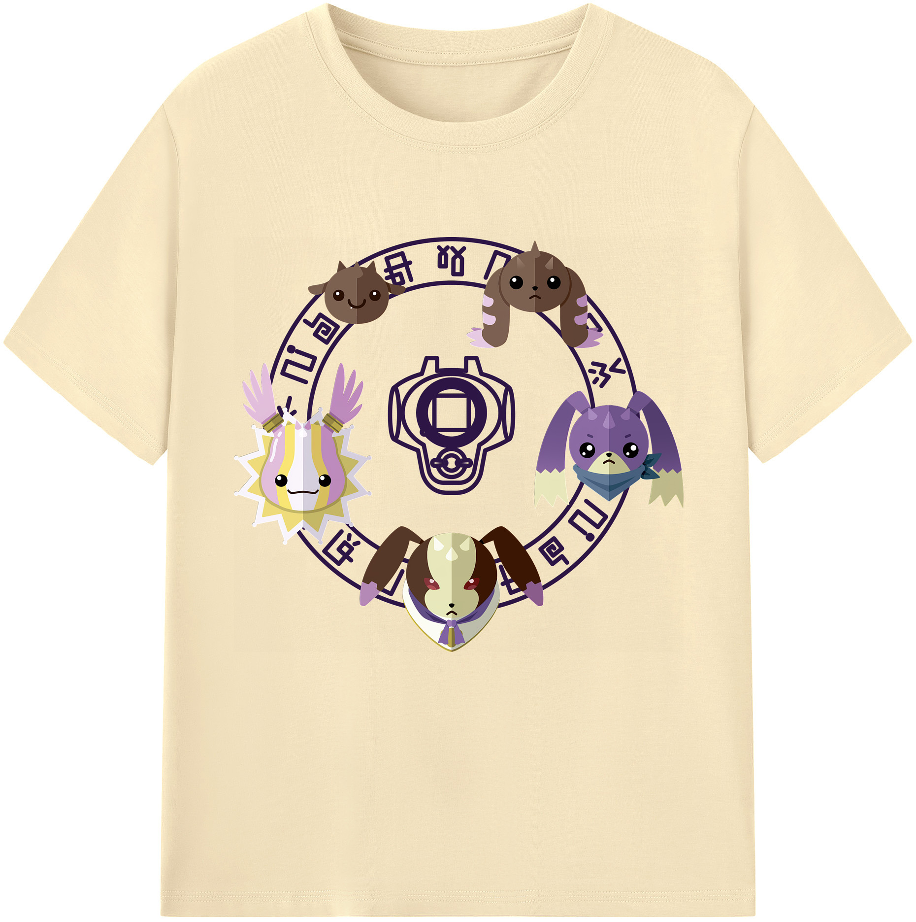 （画像用） Digimon デジタルモンスター/デジモン 綿100％半袖Tシャツ（フロントプリント）