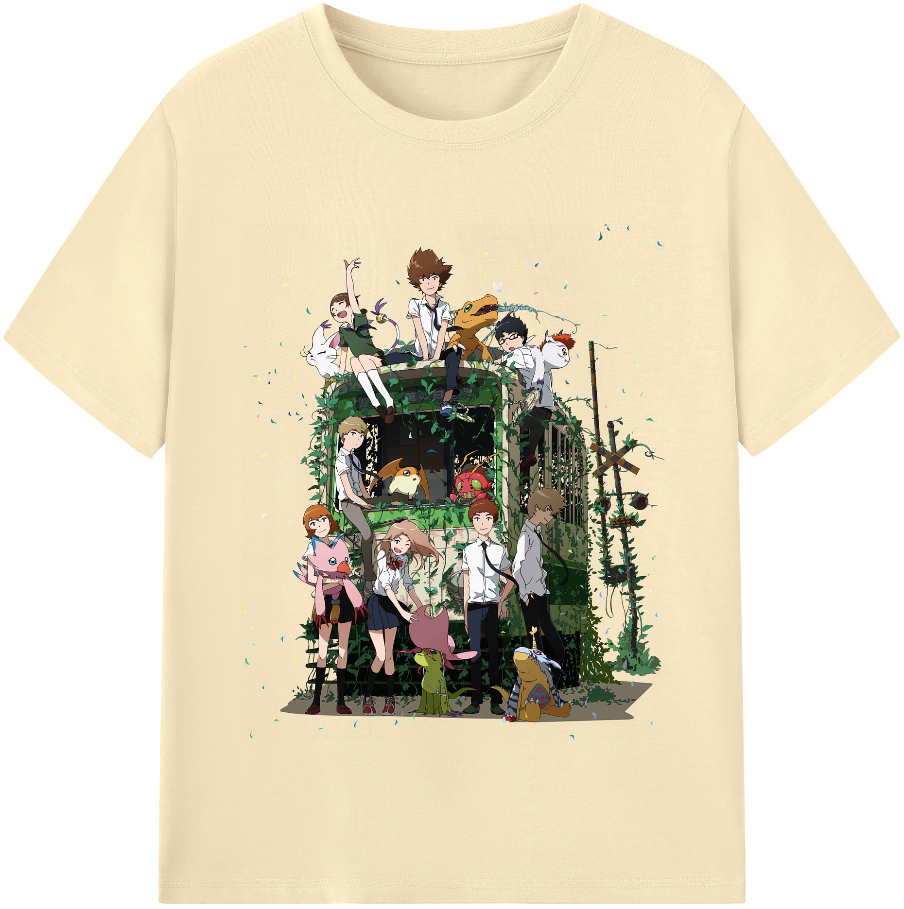 （画像用） Digimon デジタルモンスター/デジモン 綿100％半袖Tシャツ（フロントプリント）
