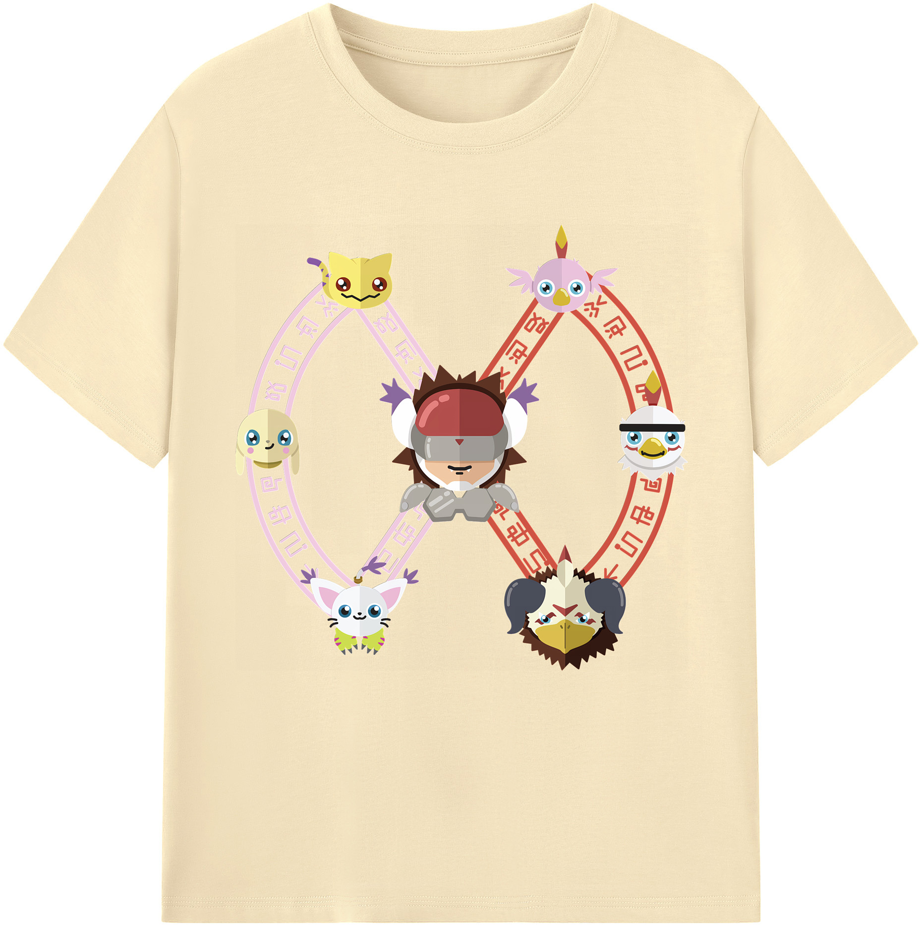 （画像用） Digimon デジタルモンスター/デジモン 綿100％半袖Tシャツ（フロントプリント）