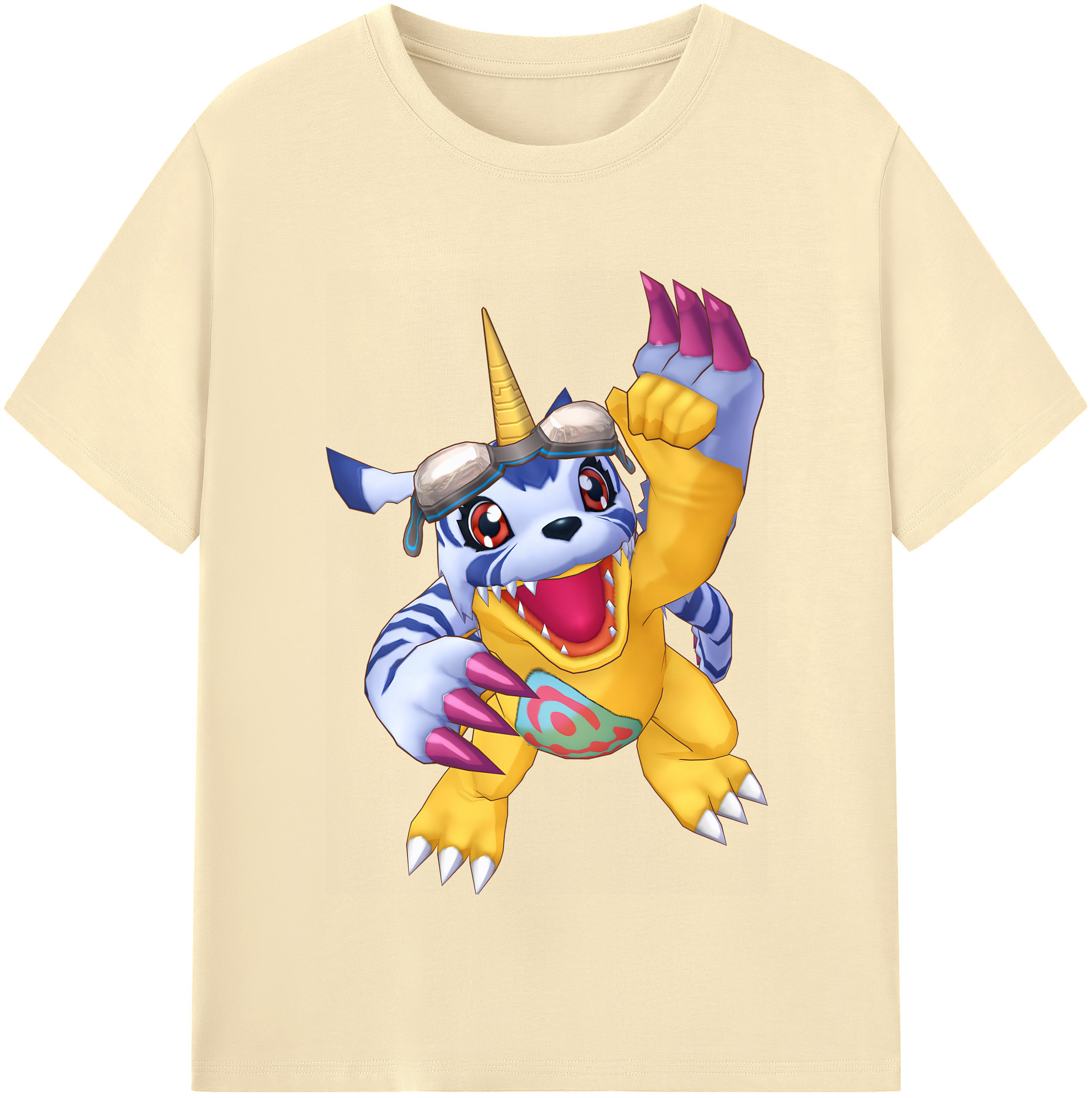 （画像用） Digimon デジタルモンスター/デジモン 綿100％半袖Tシャツ（フロントプリント）