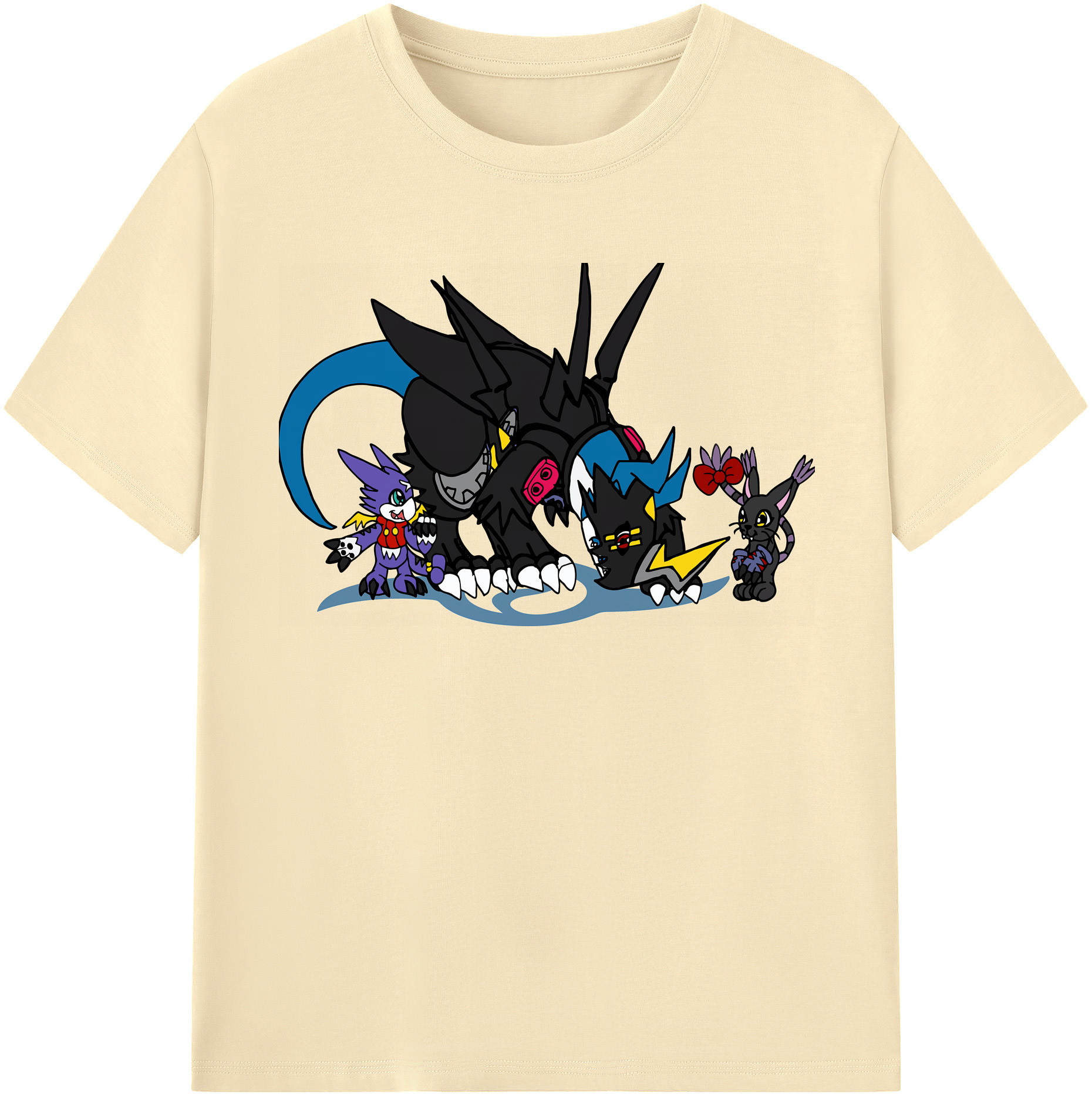（画像用） Digimon デジタルモンスター/デジモン 綿100％半袖Tシャツ（フロントプリント）