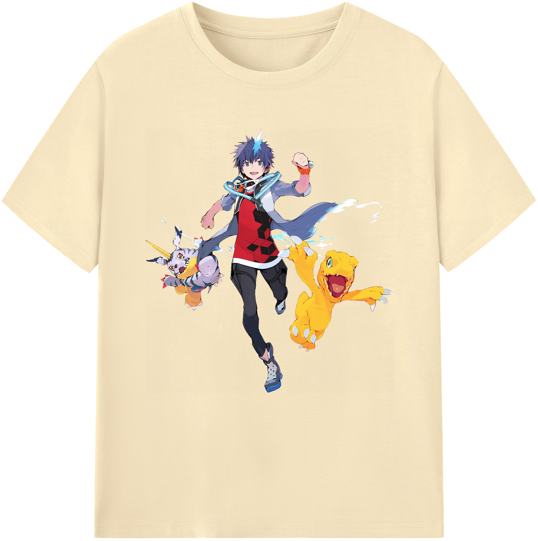 （画像用） Digimon デジタルモンスター/デジモン 綿100％半袖Tシャツ（フロントプリント）
