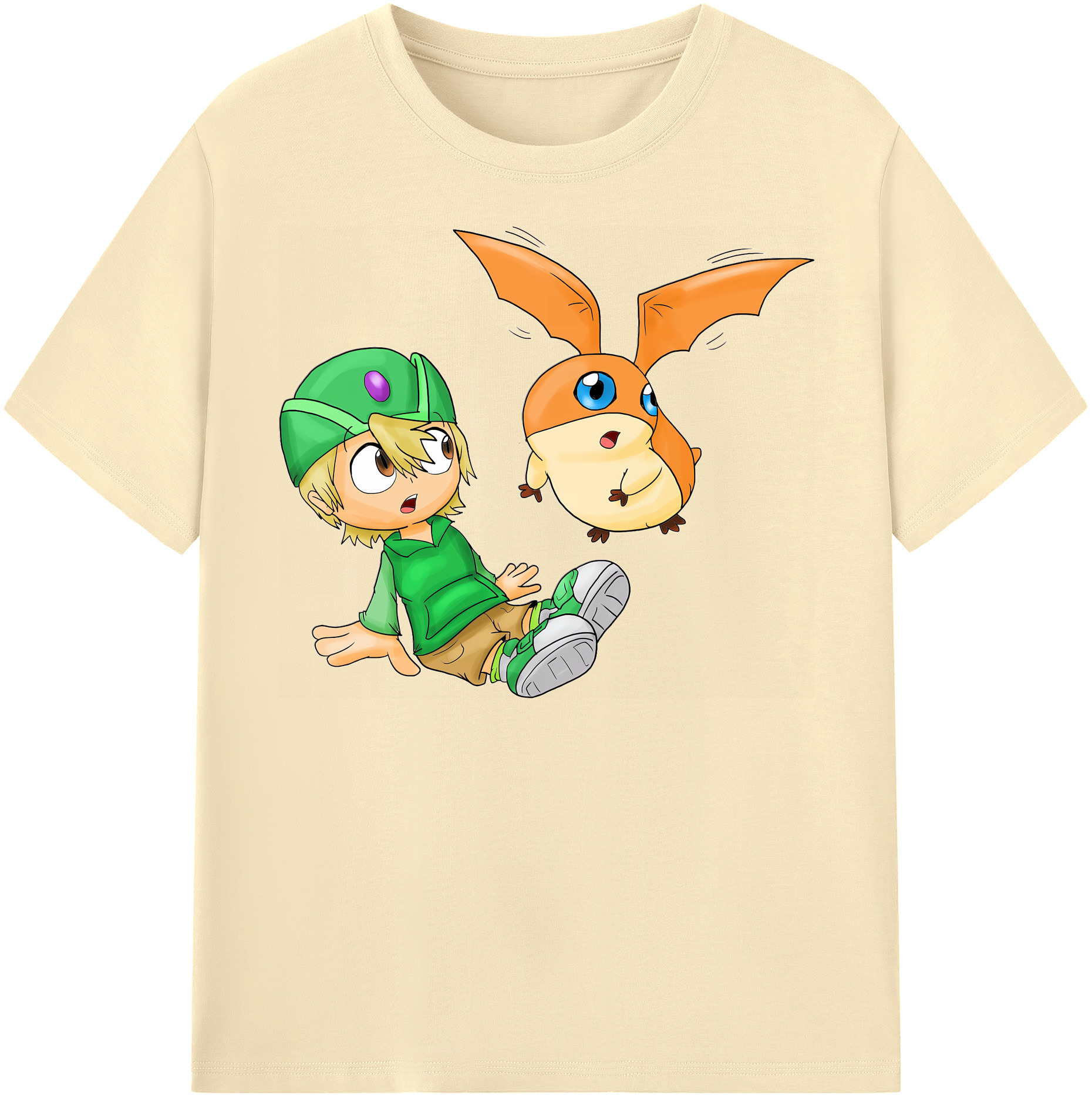 （画像用） Digimon デジタルモンスター/デジモン 綿100％半袖Tシャツ（フロントプリント）