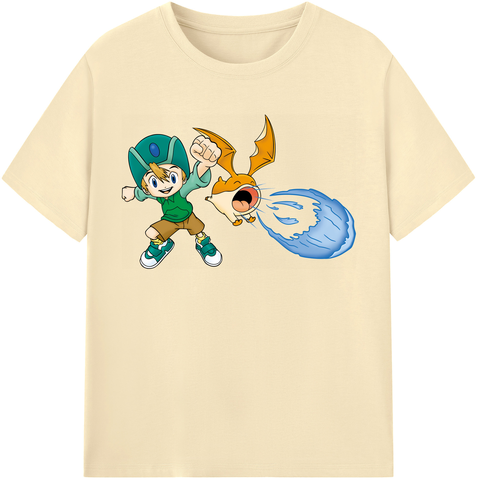 （画像用） Digimon デジタルモンスター/デジモン 綿100％半袖Tシャツ（フロントプリント）