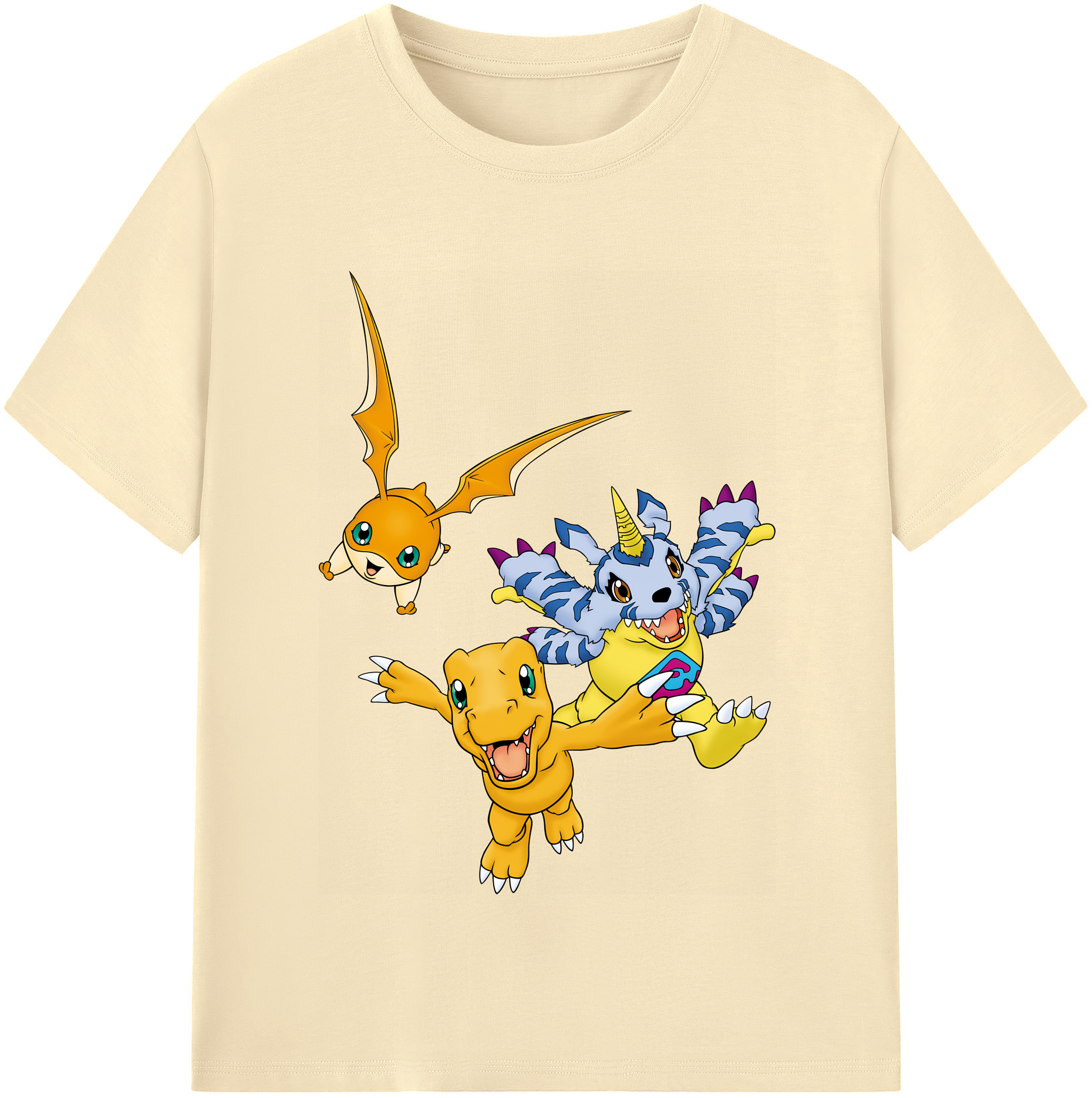 （画像用） Digimon デジタルモンスター/デジモン 綿100％半袖Tシャツ（フロントプリント）