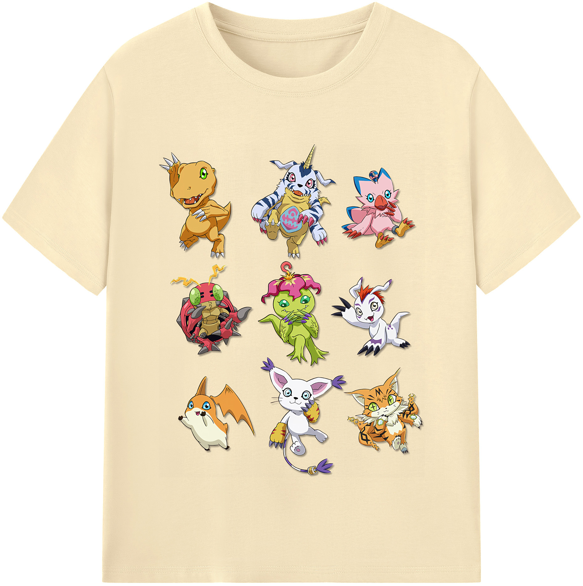 （画像用） Digimon デジタルモンスター/デジモン 綿100％半袖Tシャツ（フロントプリント）