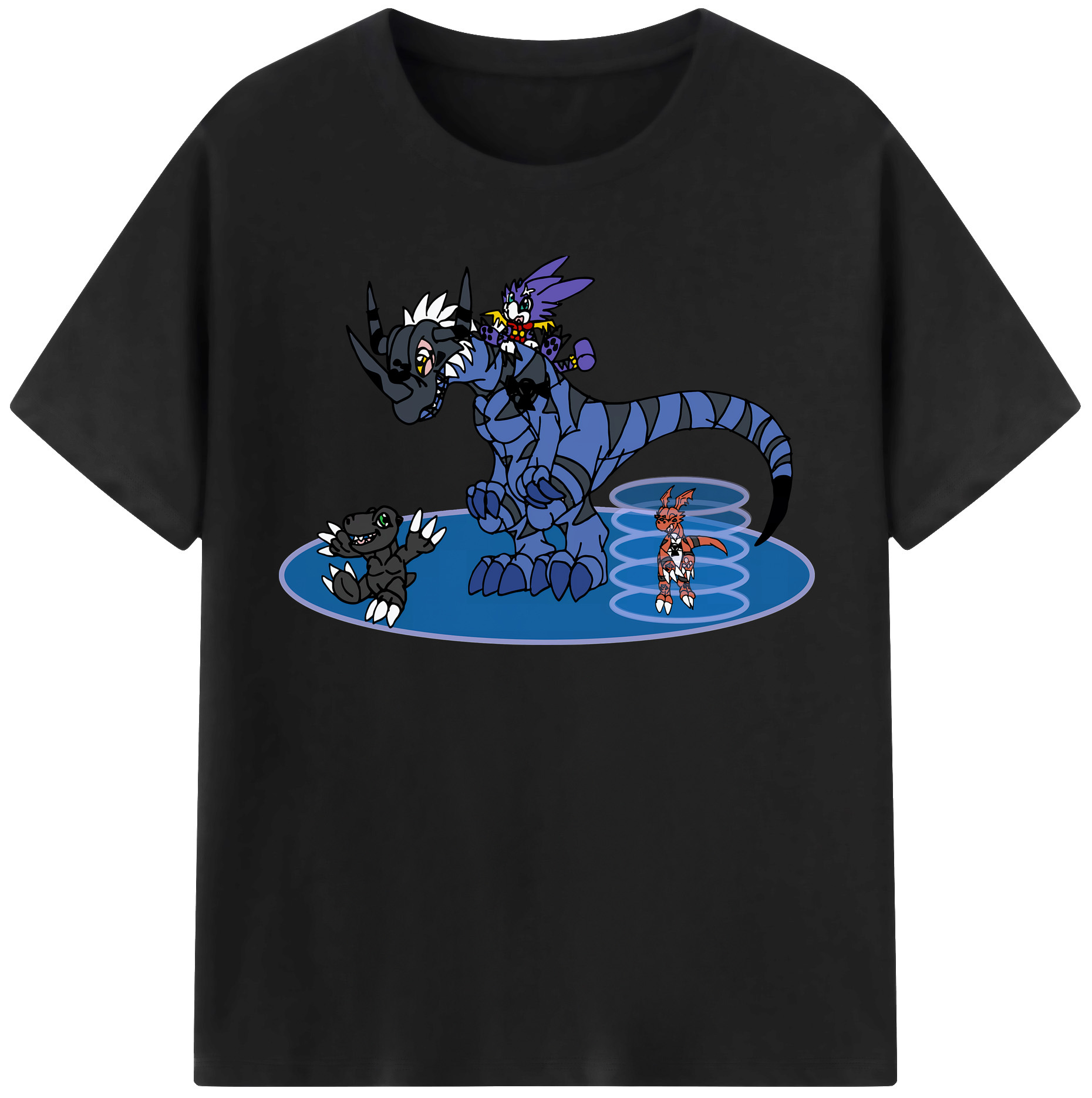 （画像用） Digimon デジタルモンスター/デジモン 綿100％半袖Tシャツ（フロントプリント）