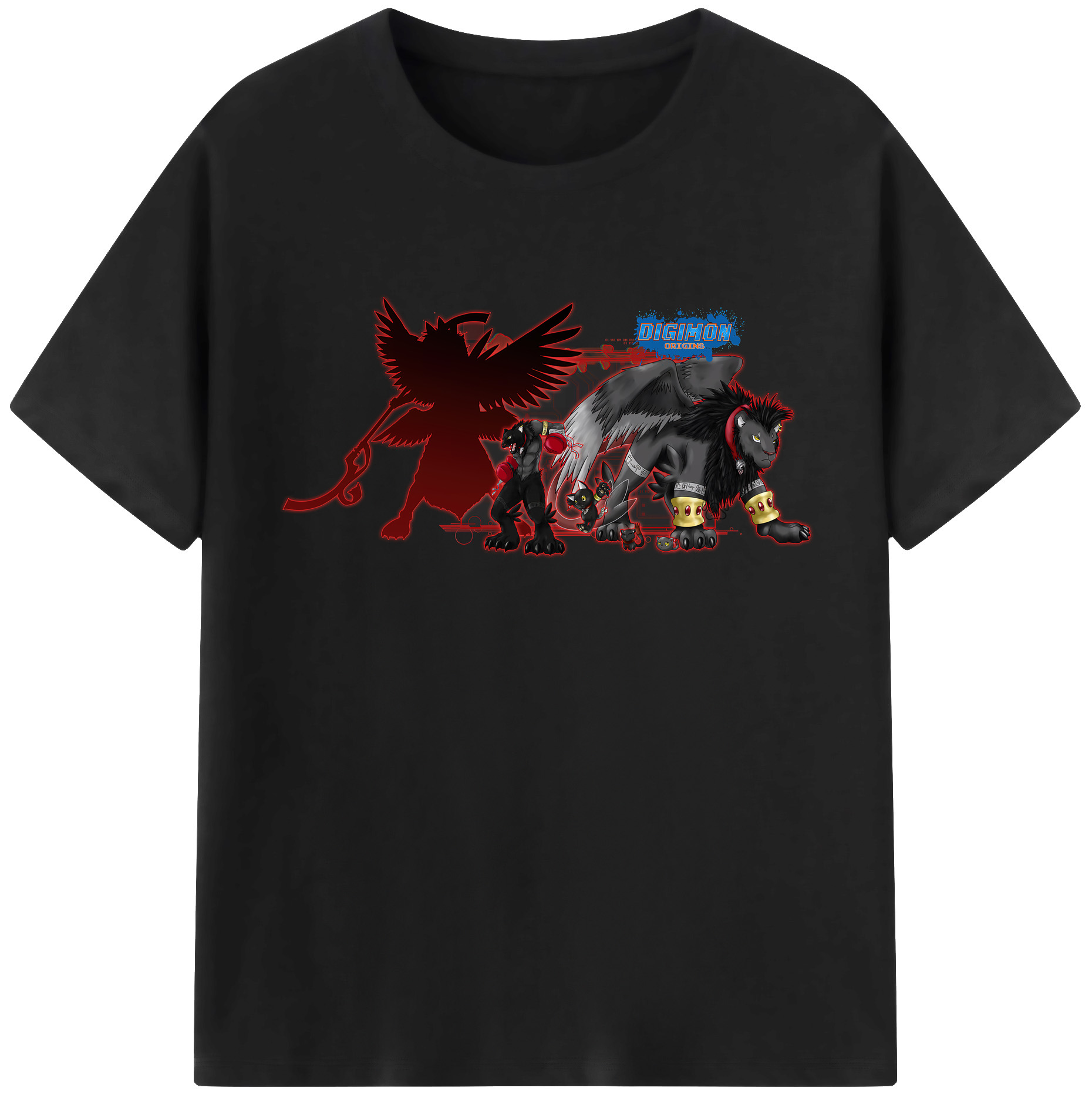 （画像用） Digimon デジタルモンスター/デジモン 綿100％半袖Tシャツ（フロントプリント）