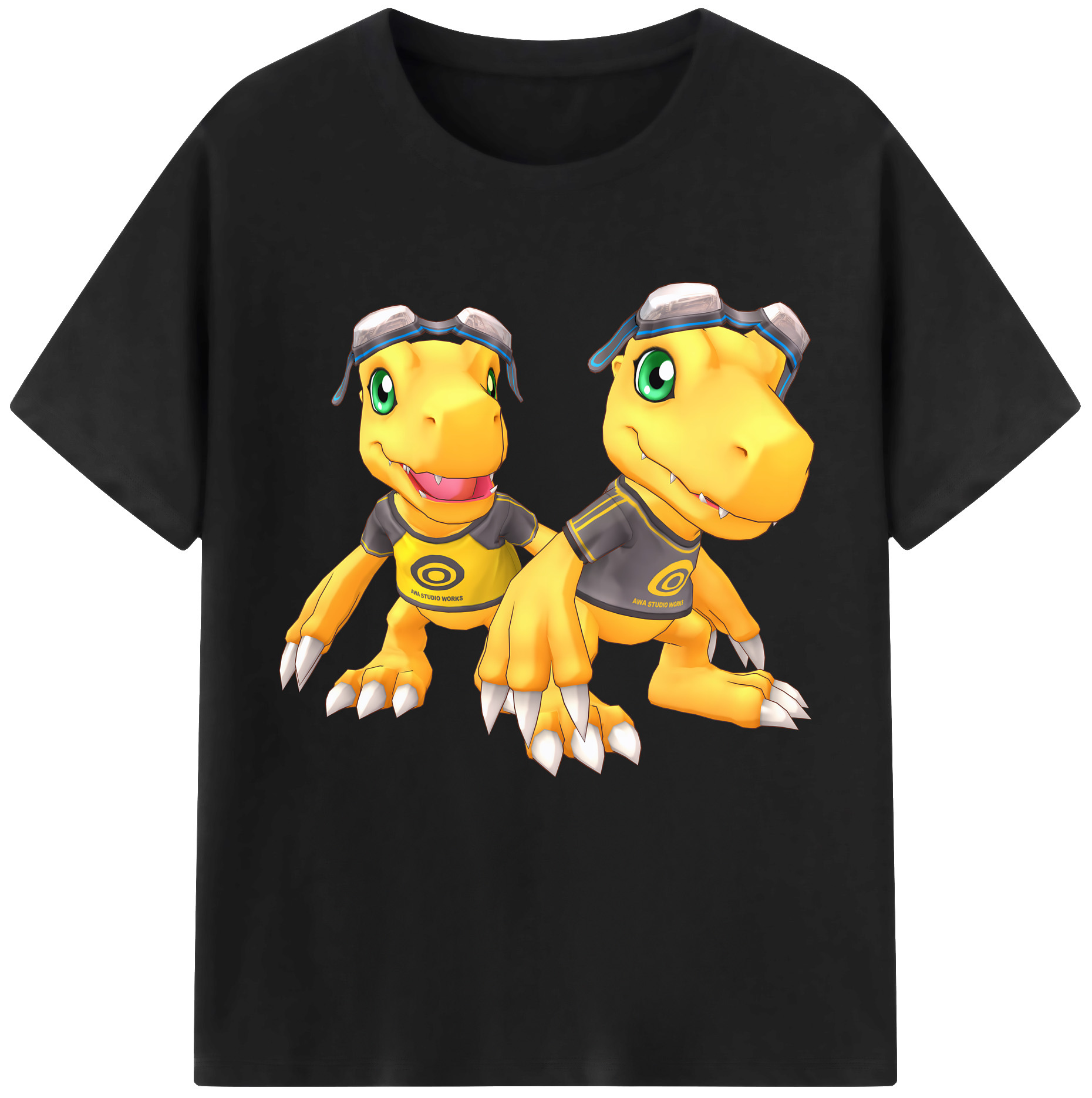 （画像用） Digimon デジタルモンスター/デジモン 綿100％半袖Tシャツ（フロントプリント）