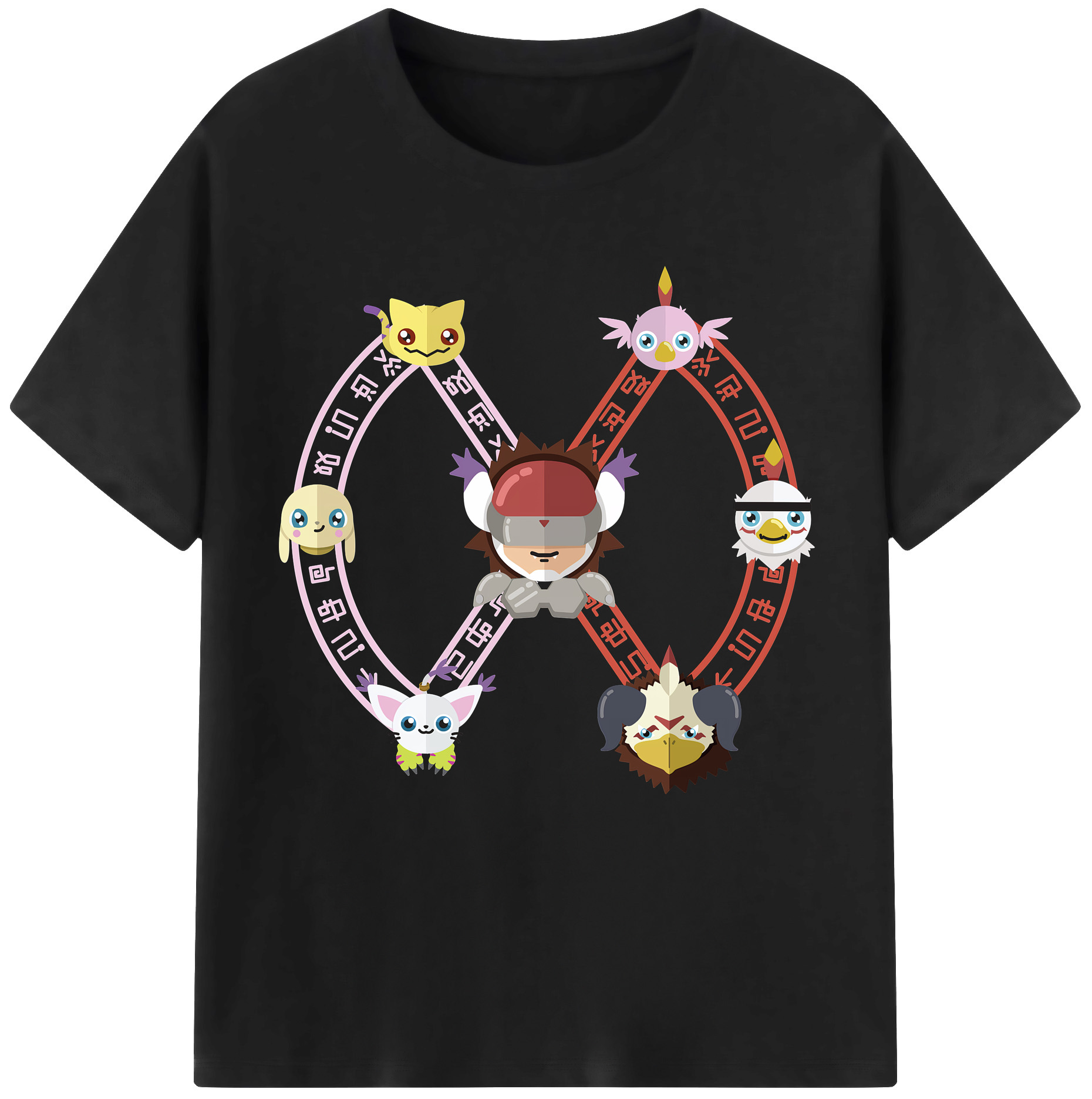 （画像用） Digimon デジタルモンスター/デジモン 綿100％半袖Tシャツ（フロントプリント）