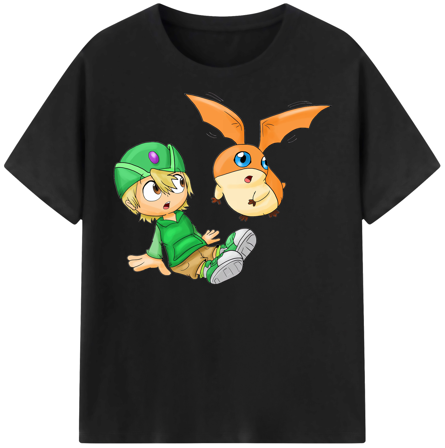 （画像用） Digimon デジタルモンスター/デジモン 綿100％半袖Tシャツ（フロントプリント）