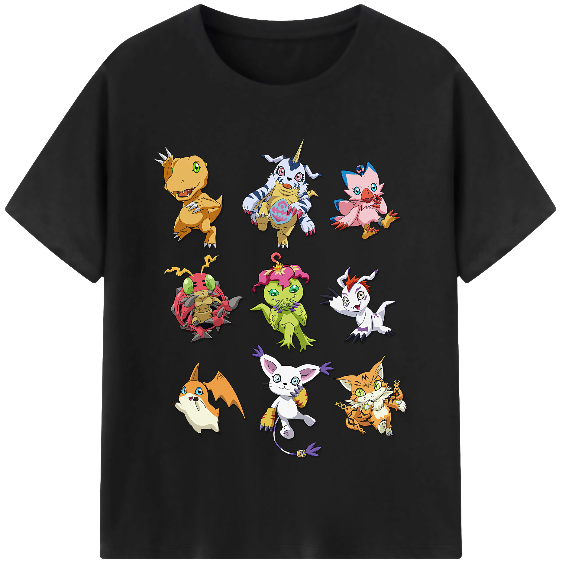 （画像用） Digimon デジタルモンスター/デジモン 綿100％半袖Tシャツ（フロントプリント）