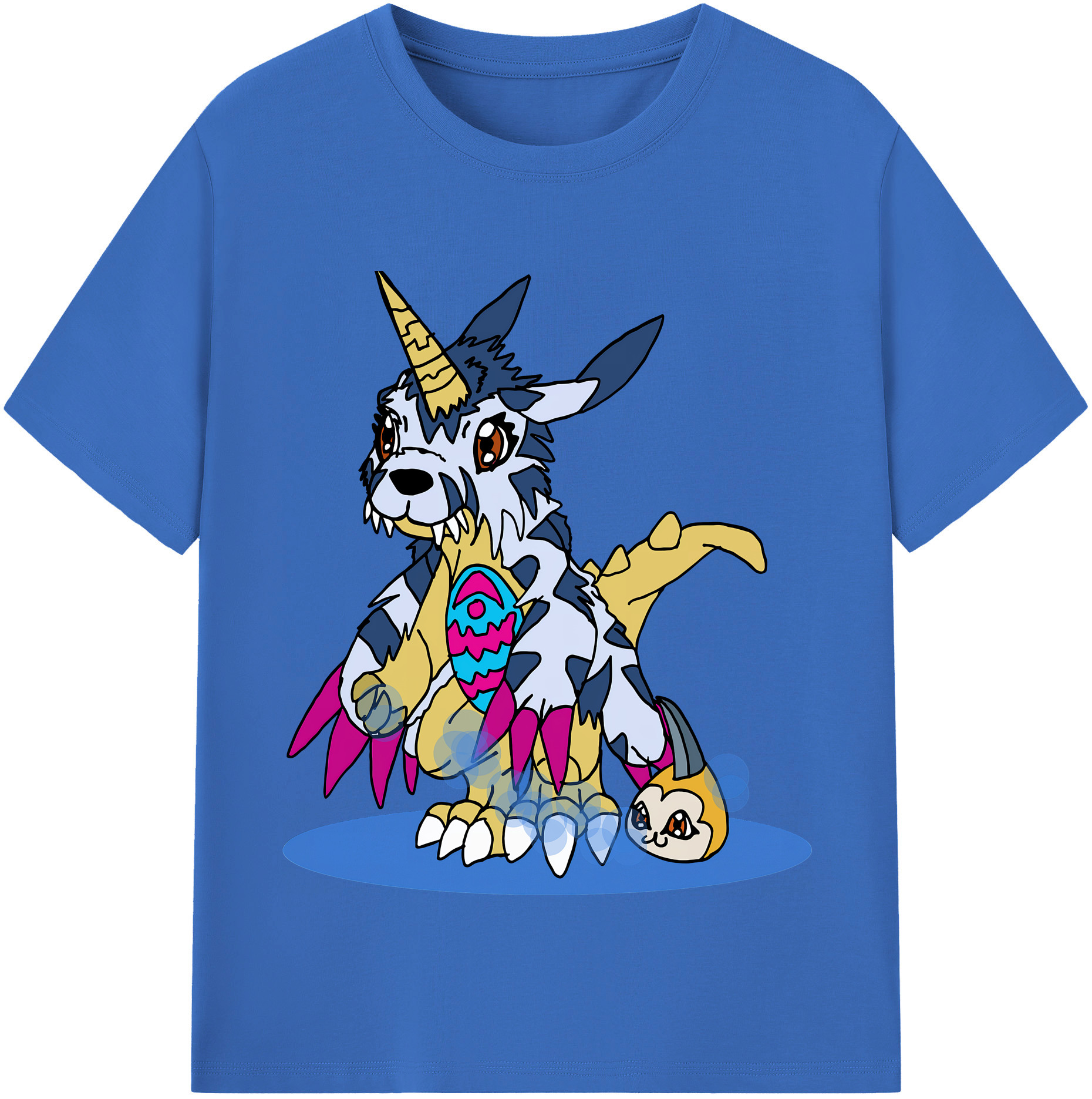 （画像用） Digimon デジタルモンスター/デジモン 綿100％半袖Tシャツ（フロントプリント）