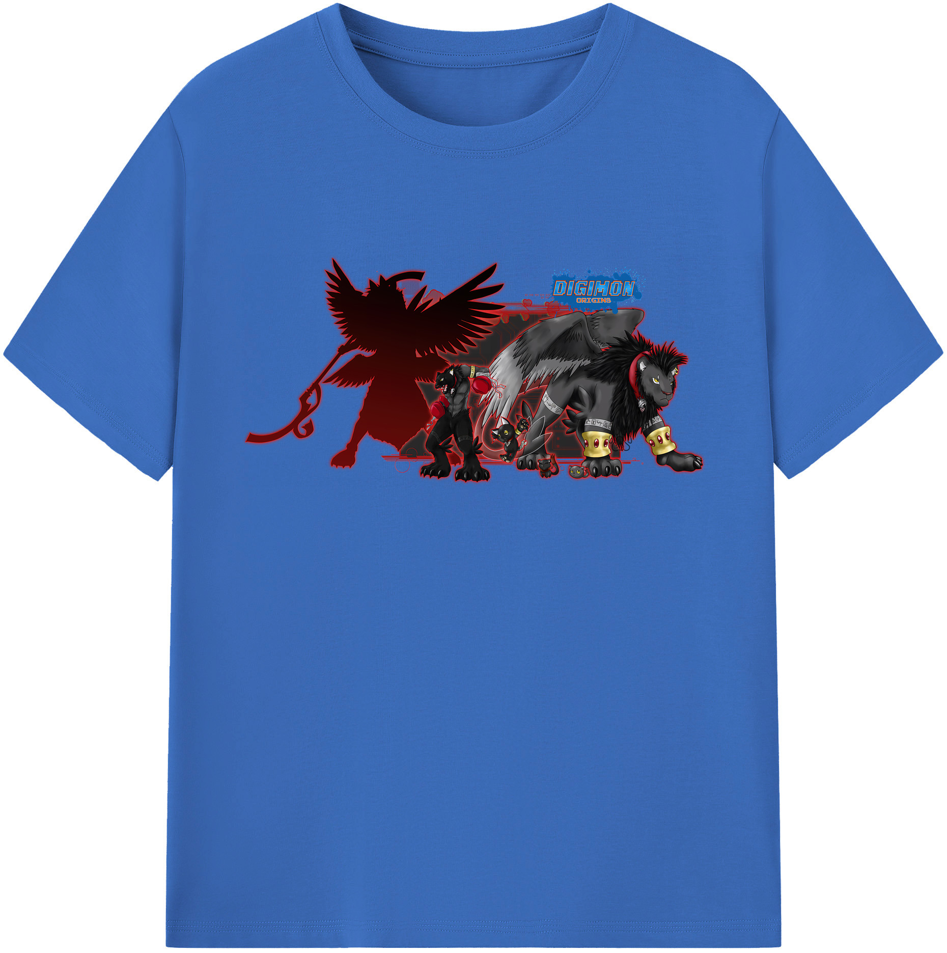 （画像用） Digimon デジタルモンスター/デジモン 綿100％半袖Tシャツ（フロントプリント）