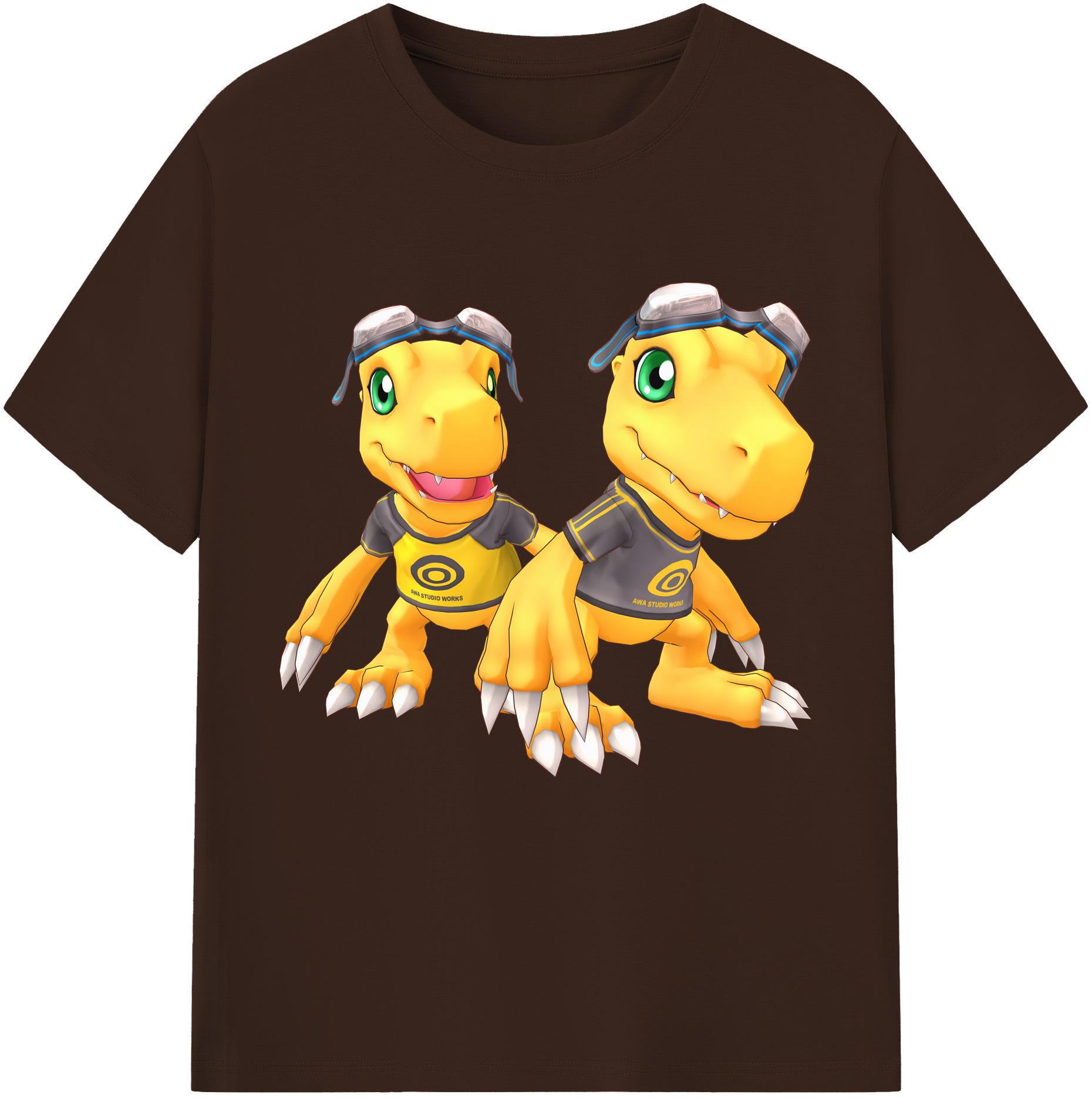 （画像用） Digimon デジタルモンスター/デジモン 綿100％半袖Tシャツ（フロントプリント）