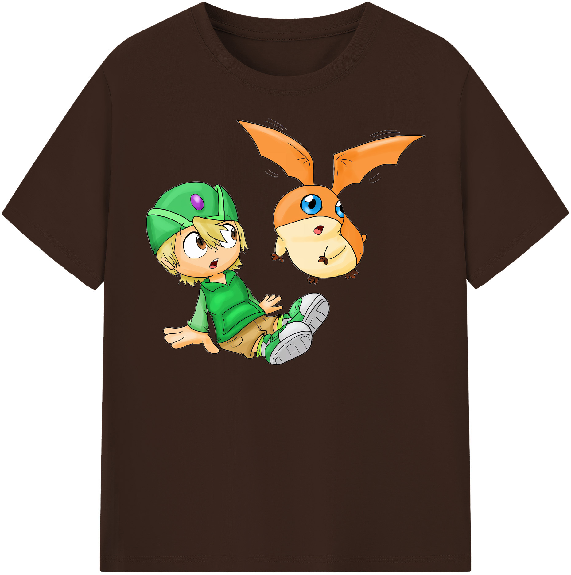 （画像用） Digimon デジタルモンスター/デジモン 綿100％半袖Tシャツ（フロントプリント）