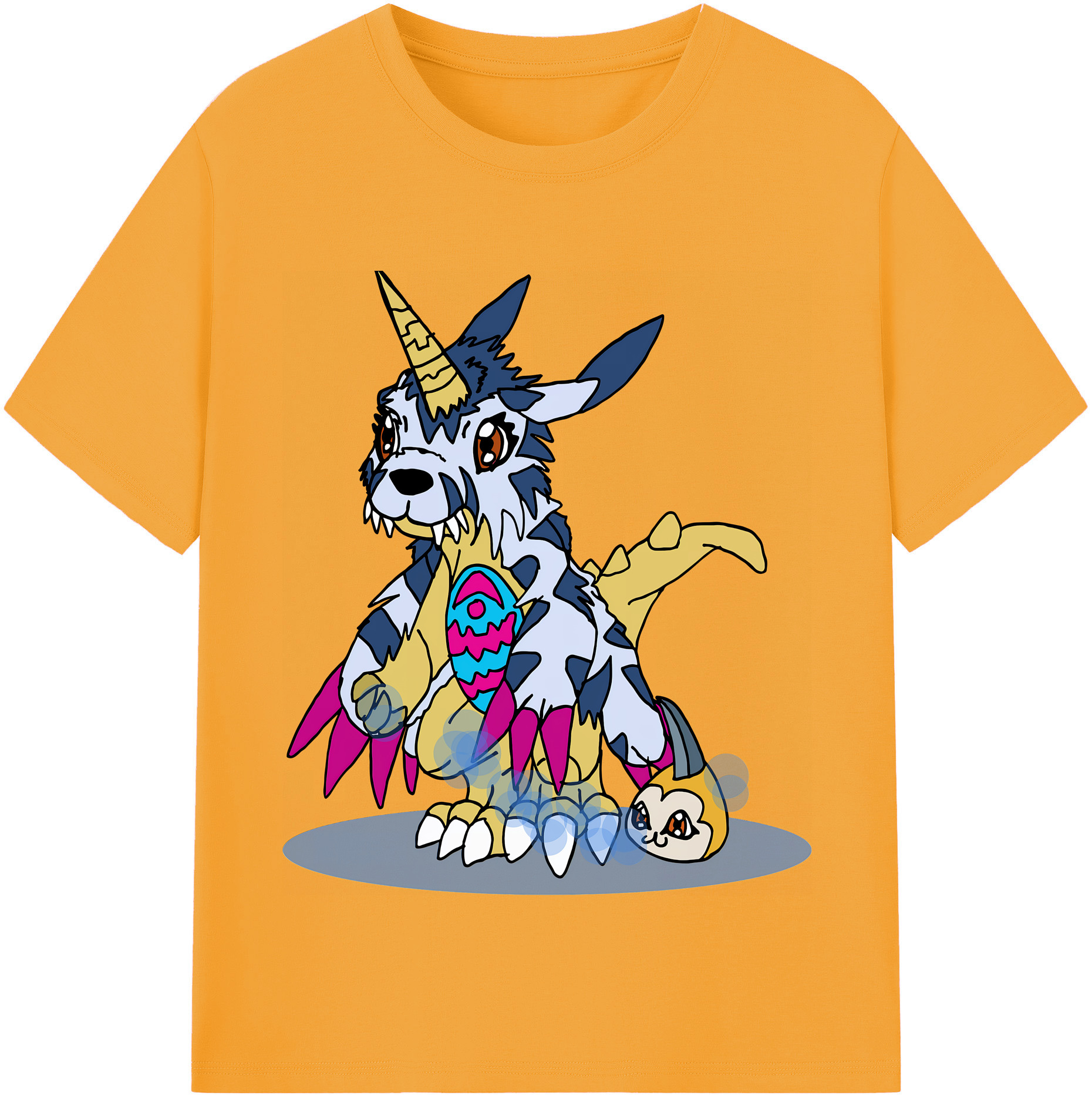 （画像用） Digimon デジタルモンスター/デジモン 綿100％半袖Tシャツ（フロントプリント）