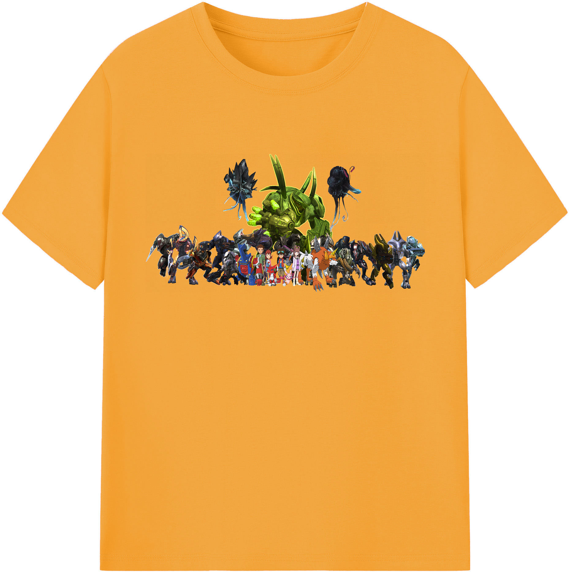 （画像用） Digimon デジタルモンスター/デジモン 綿100％半袖Tシャツ（フロントプリント）