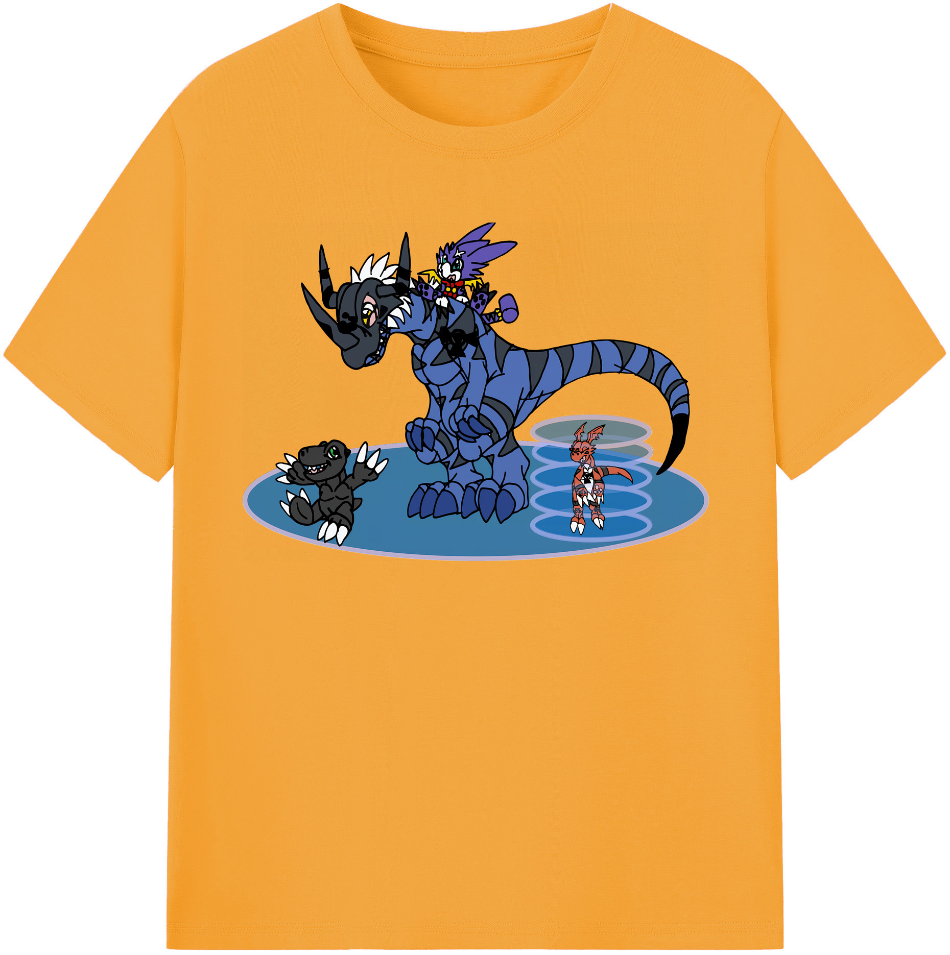 （画像用） Digimon デジタルモンスター/デジモン 綿100％半袖Tシャツ（フロントプリント）
