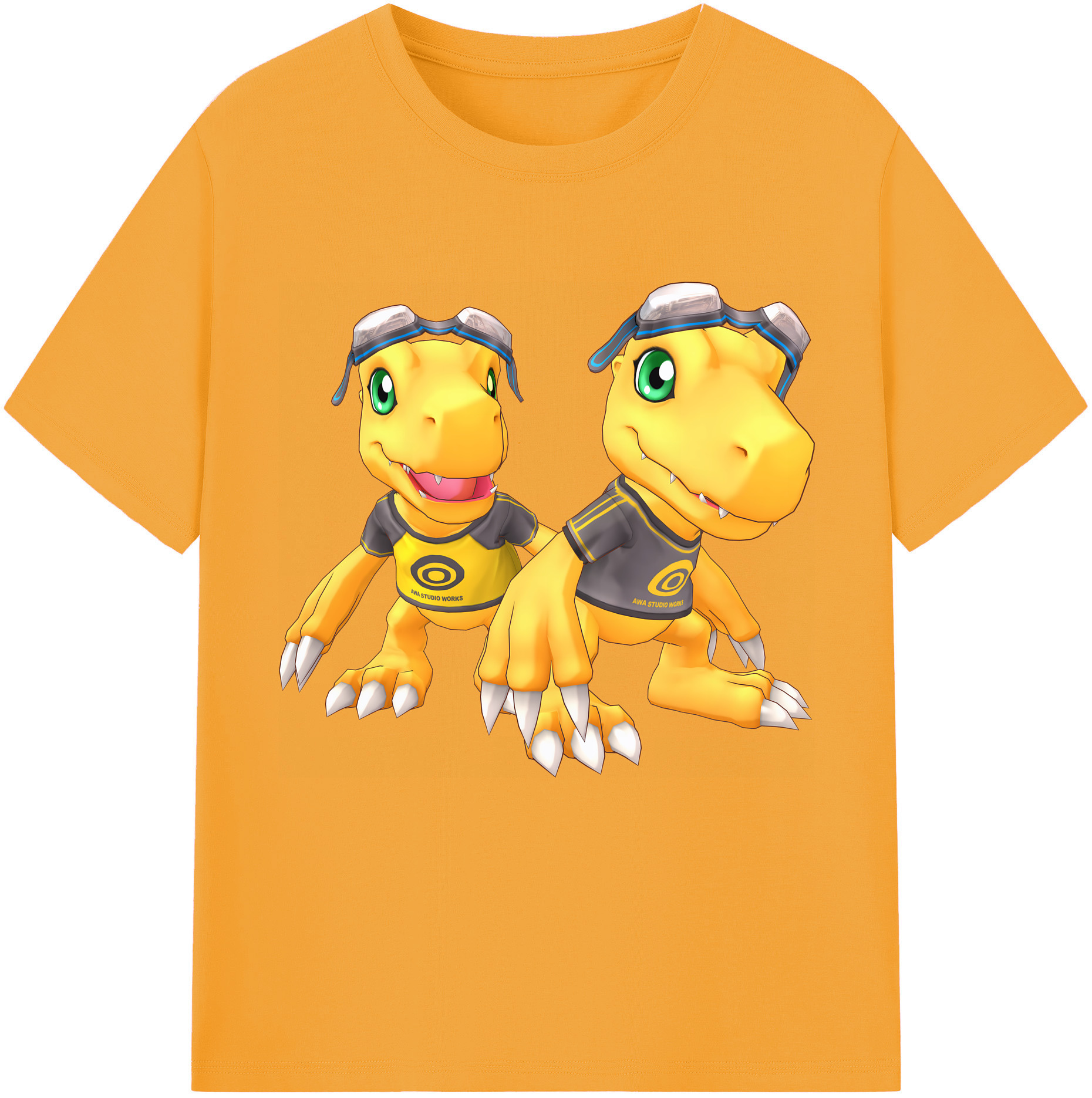 （画像用） Digimon デジタルモンスター/デジモン 綿100％半袖Tシャツ（フロントプリント）