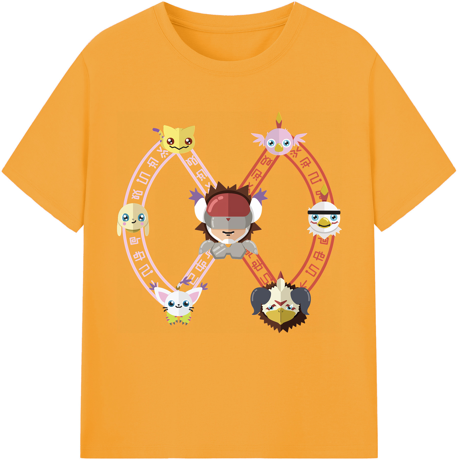 （画像用） Digimon デジタルモンスター/デジモン 綿100％半袖Tシャツ（フロントプリント）