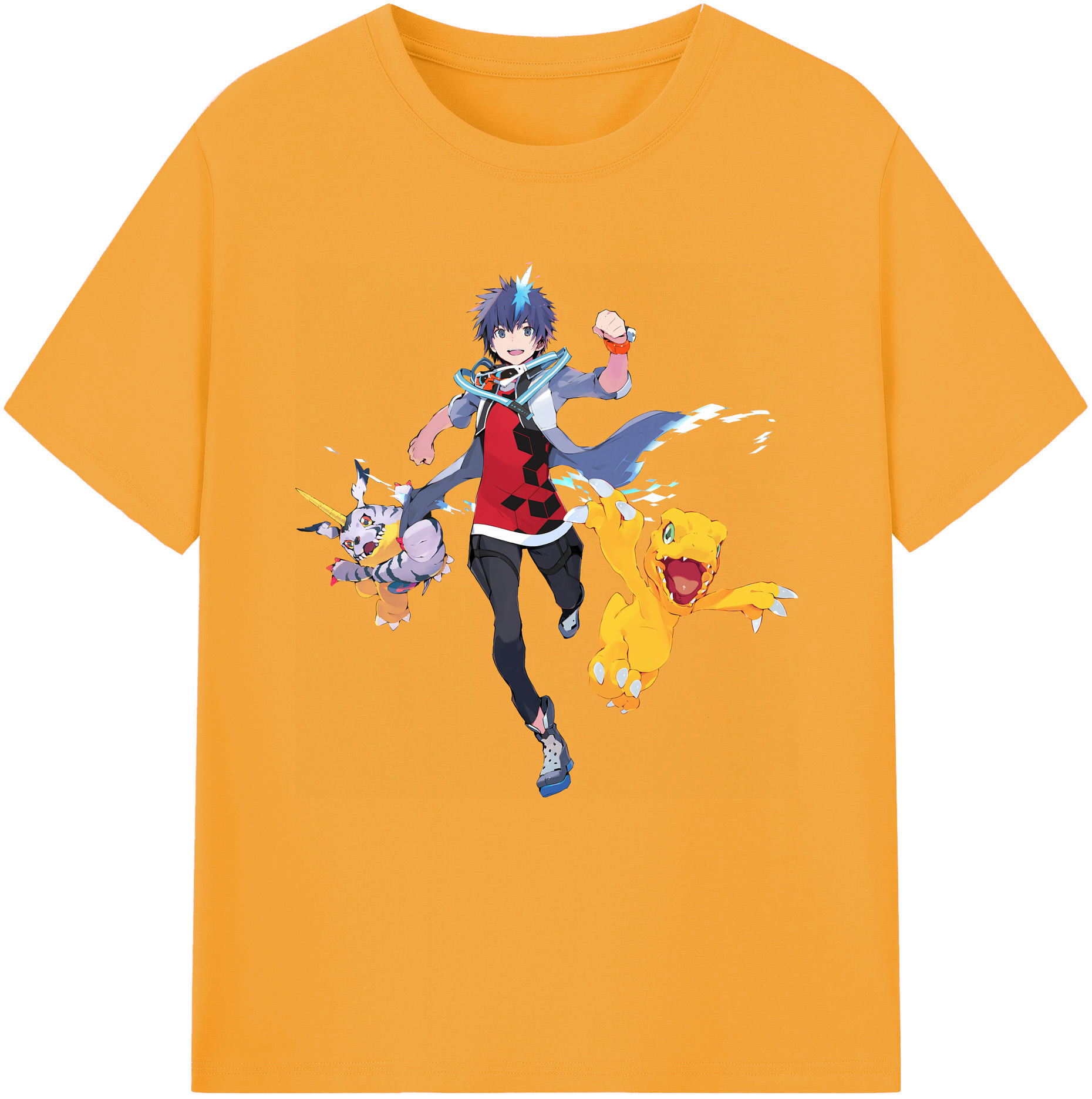 （画像用） Digimon デジタルモンスター/デジモン 綿100％半袖Tシャツ（フロントプリント）