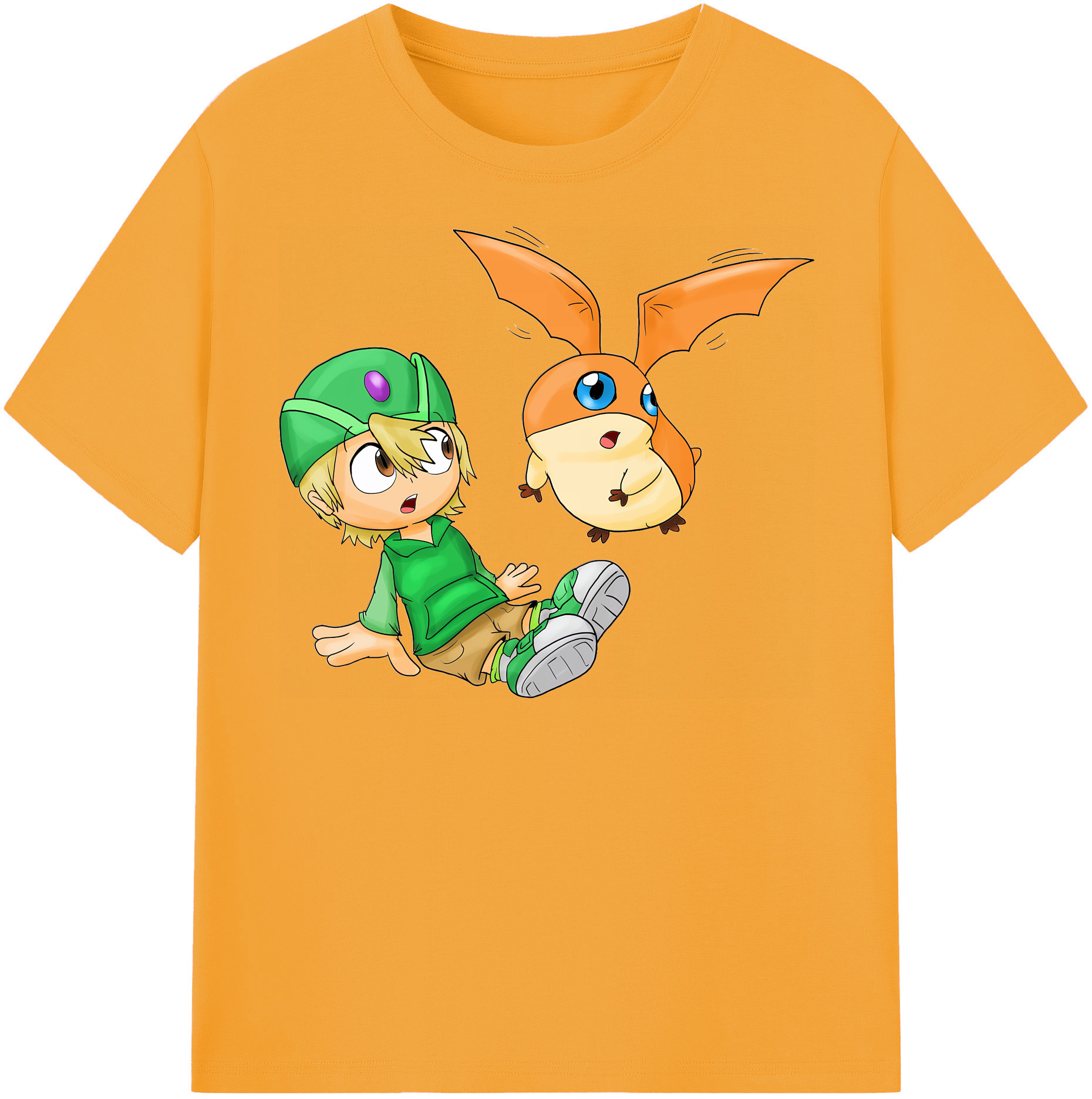 （画像用） Digimon デジタルモンスター/デジモン 綿100％半袖Tシャツ（フロントプリント）