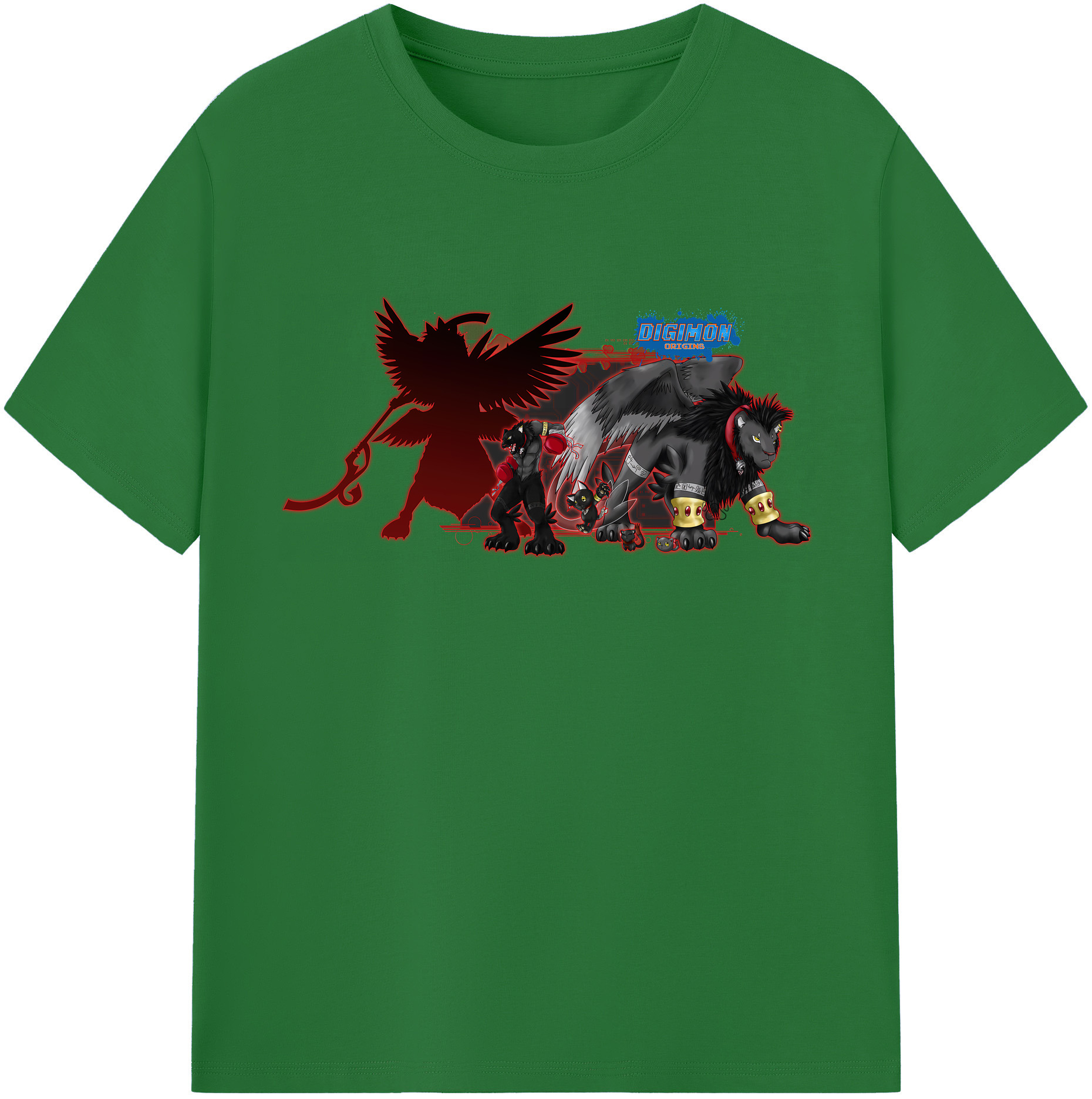 （画像用） Digimon デジタルモンスター/デジモン 綿100％半袖Tシャツ（フロントプリント）