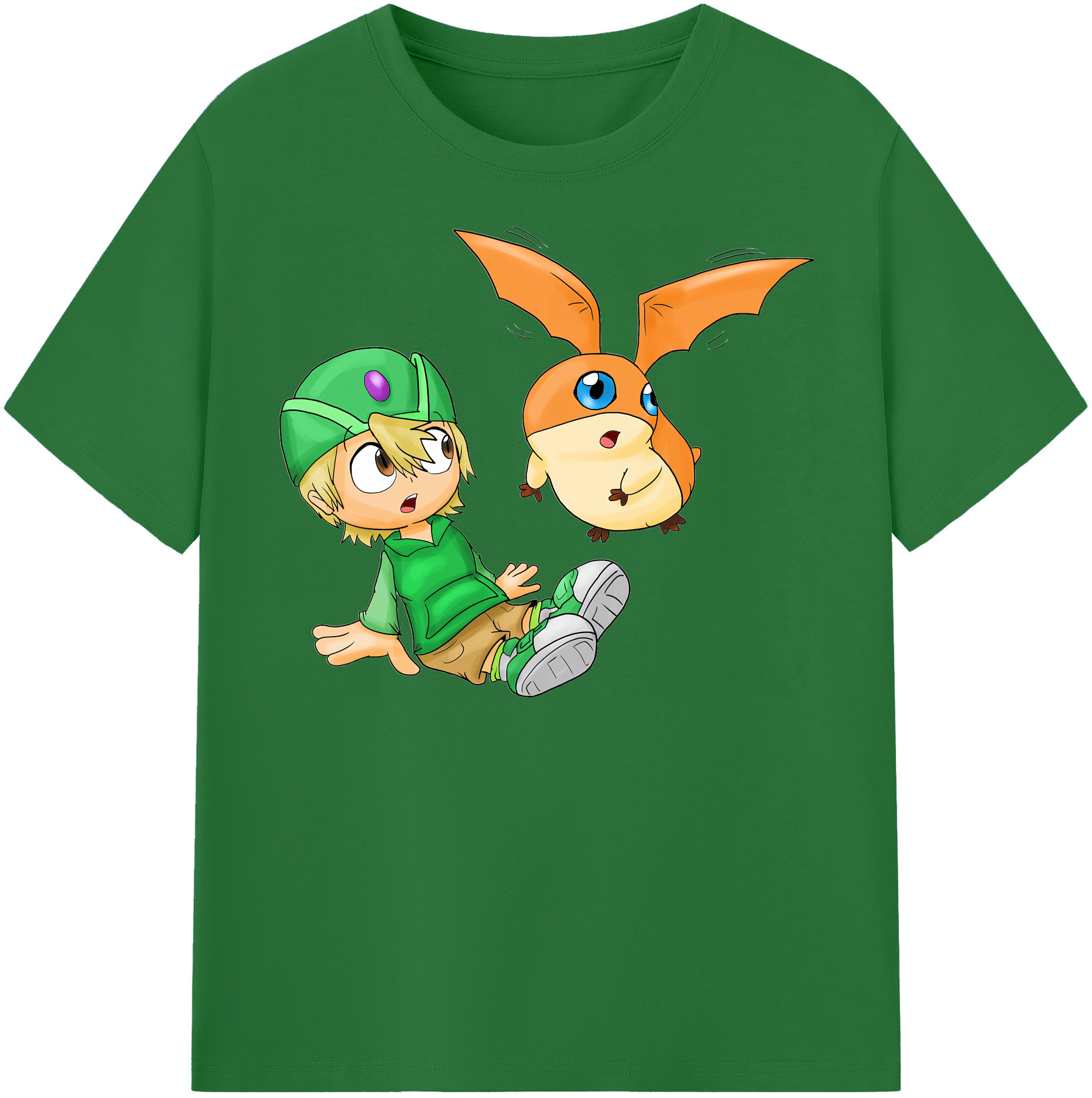 （画像用） Digimon デジタルモンスター/デジモン 綿100％半袖Tシャツ（フロントプリント）