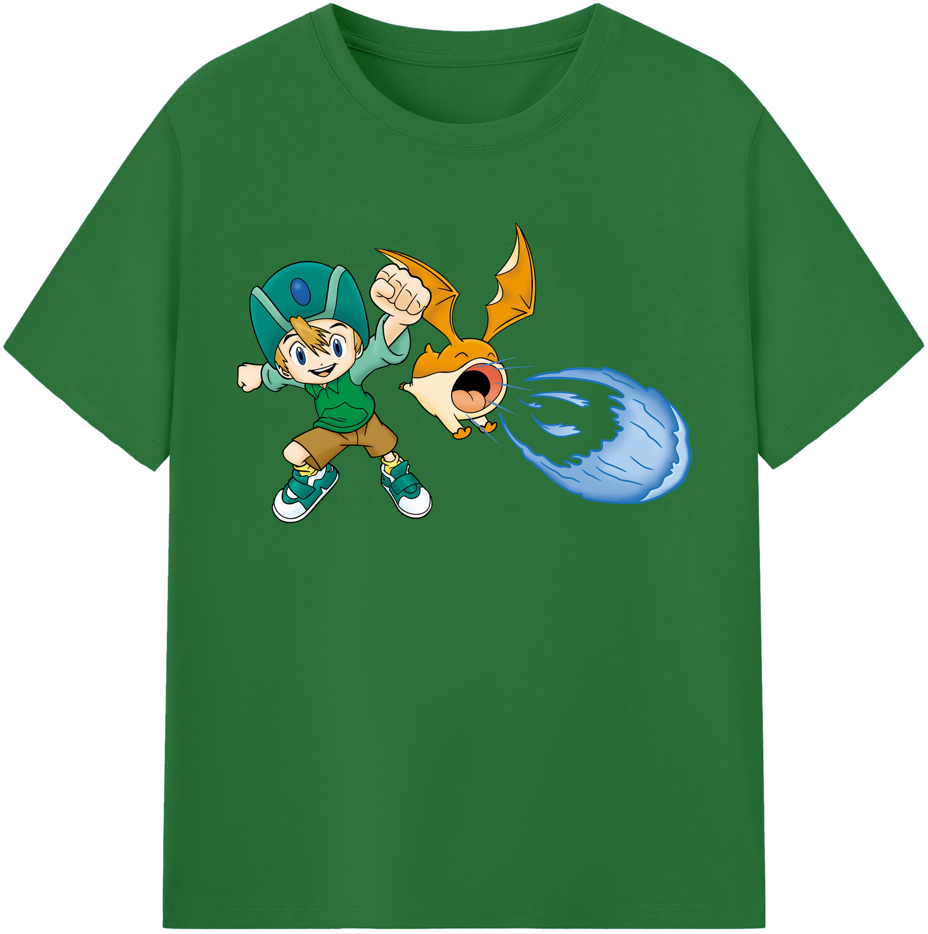 （画像用） Digimon デジタルモンスター/デジモン 綿100％半袖Tシャツ（フロントプリント）