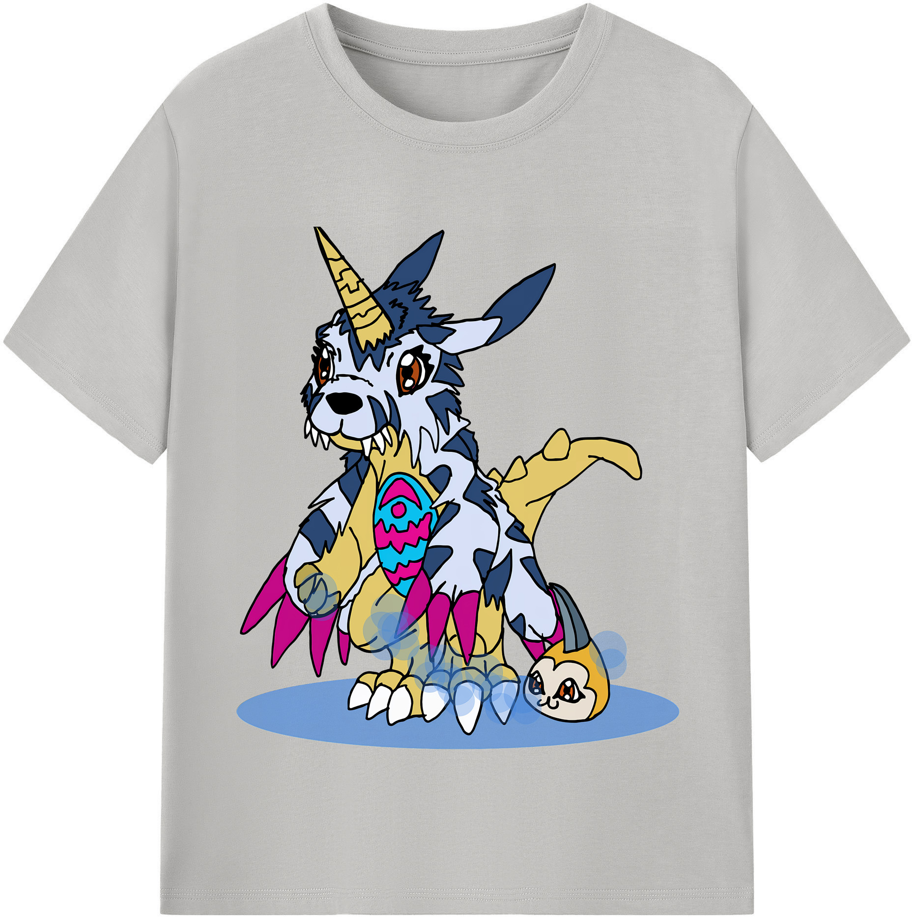 （画像用） Digimon デジタルモンスター/デジモン 綿100％半袖Tシャツ（フロントプリント）