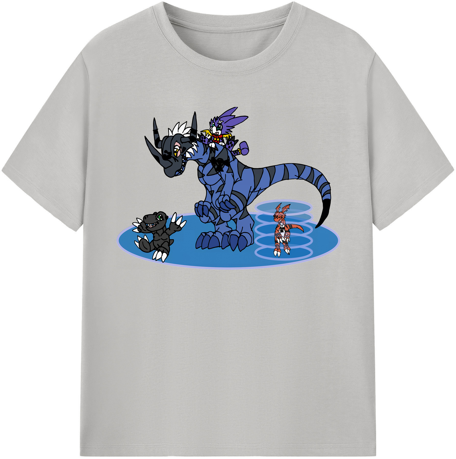 （画像用） Digimon デジタルモンスター/デジモン 綿100％半袖Tシャツ（フロントプリント）