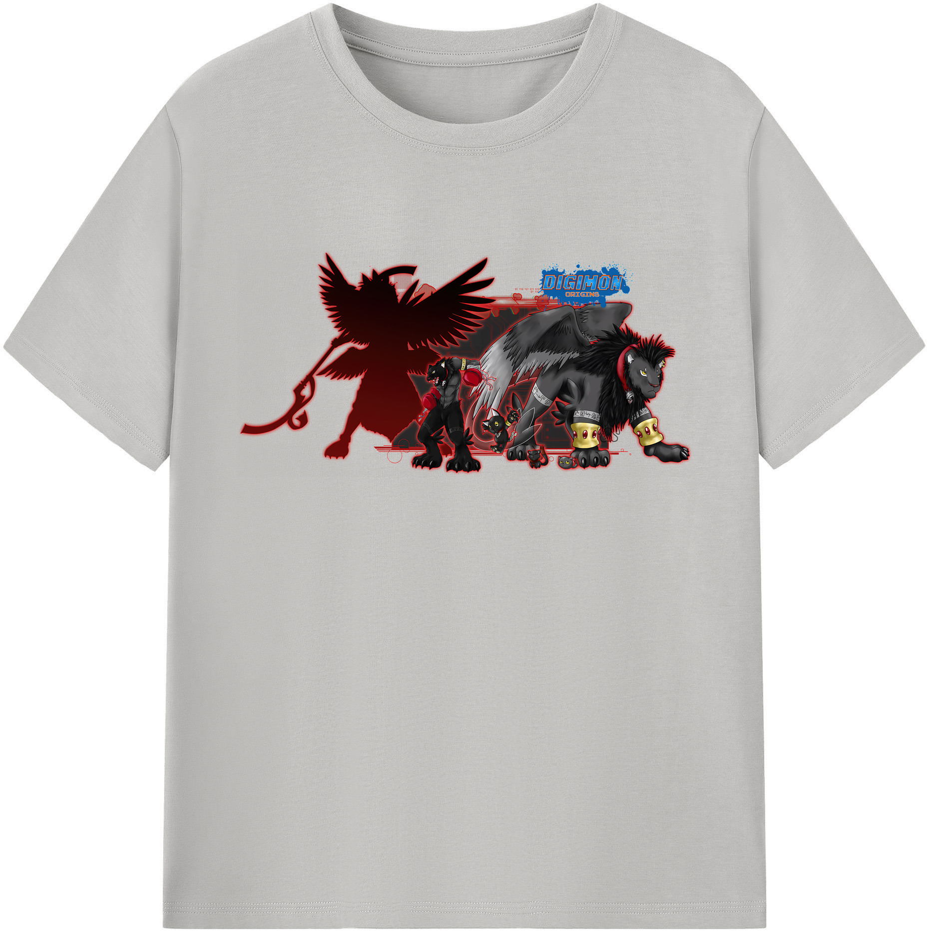 （画像用） Digimon デジタルモンスター/デジモン 綿100％半袖Tシャツ（フロントプリント）