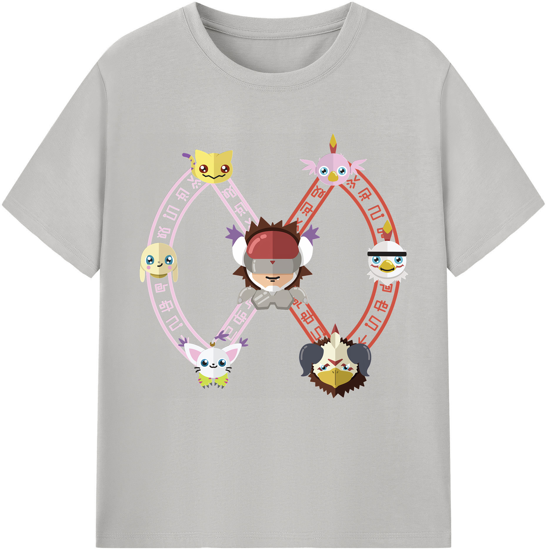 （画像用） Digimon デジタルモンスター/デジモン 綿100％半袖Tシャツ（フロントプリント）