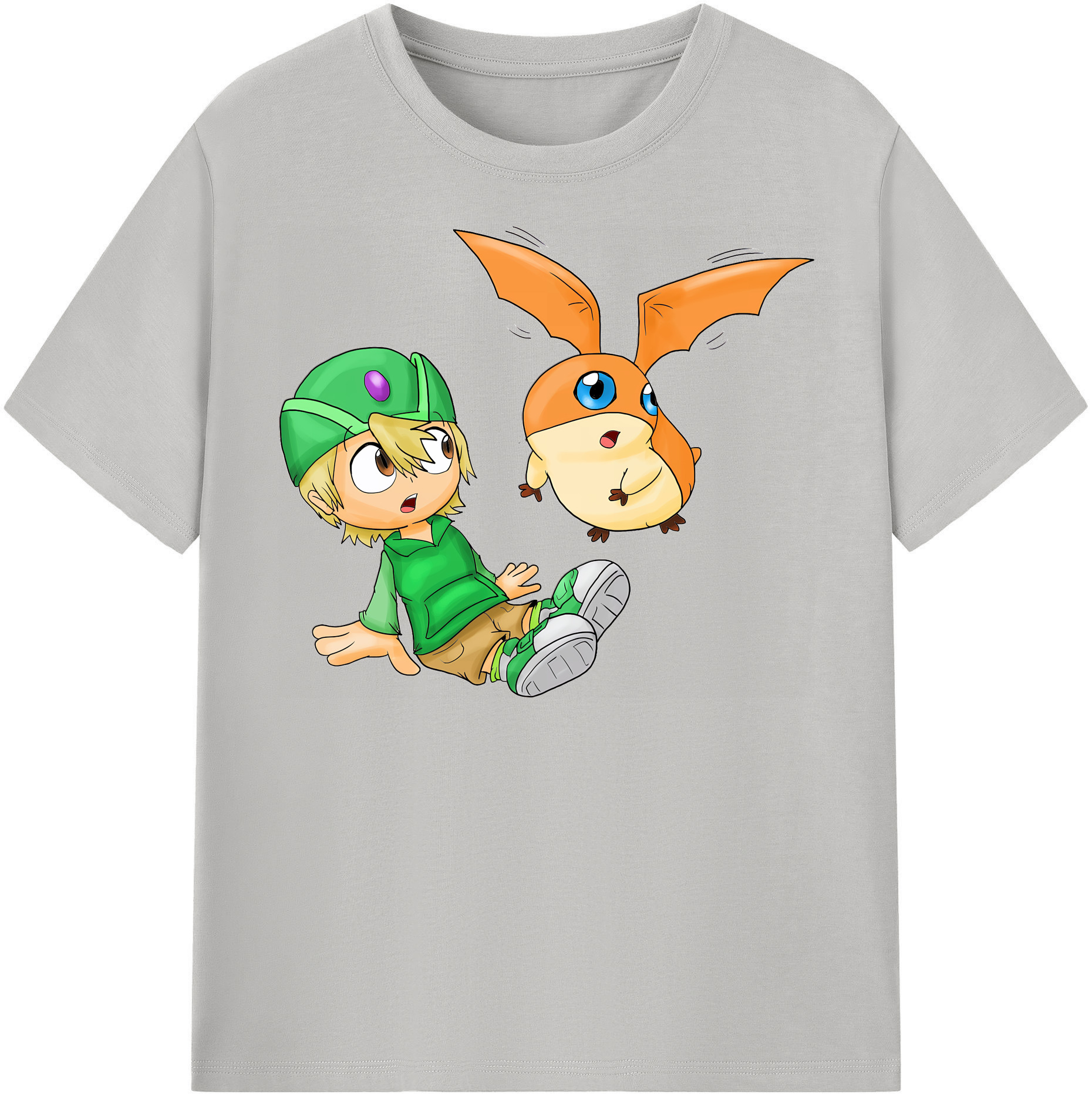 （画像用） Digimon デジタルモンスター/デジモン 綿100％半袖Tシャツ（フロントプリント）