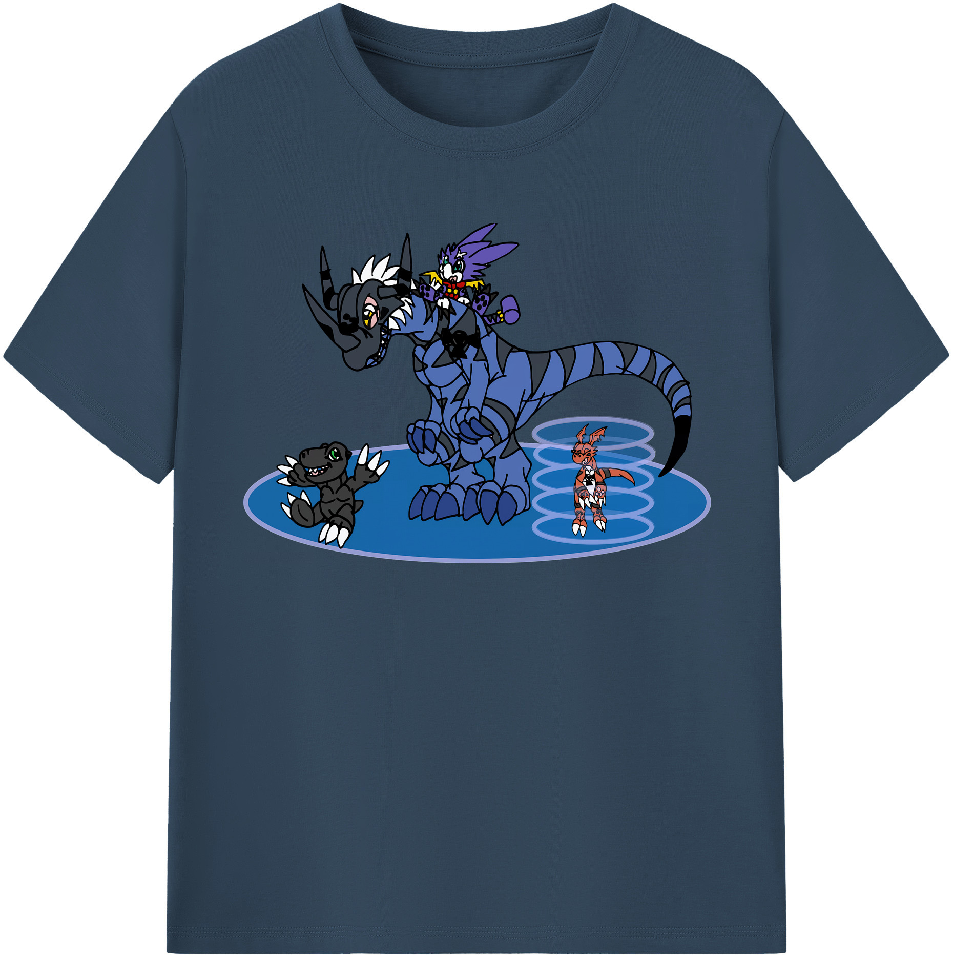 （画像用） Digimon デジタルモンスター/デジモン 綿100％半袖Tシャツ（フロントプリント）