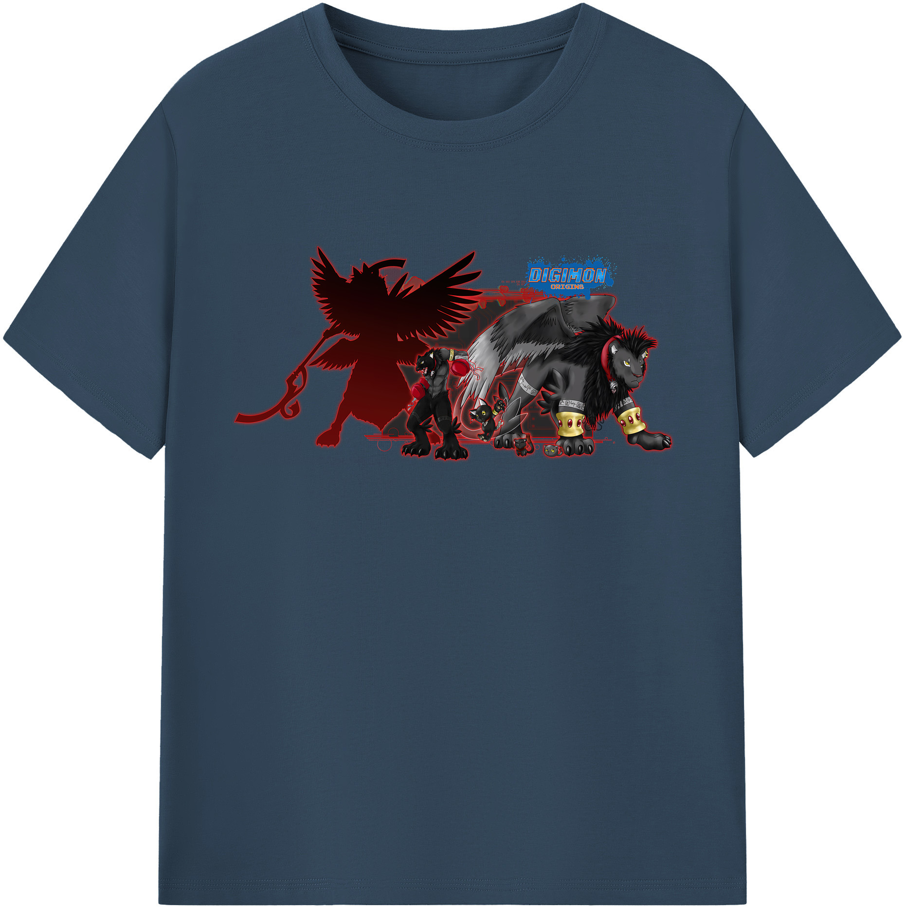 （画像用） Digimon デジタルモンスター/デジモン 綿100％半袖Tシャツ（フロントプリント）