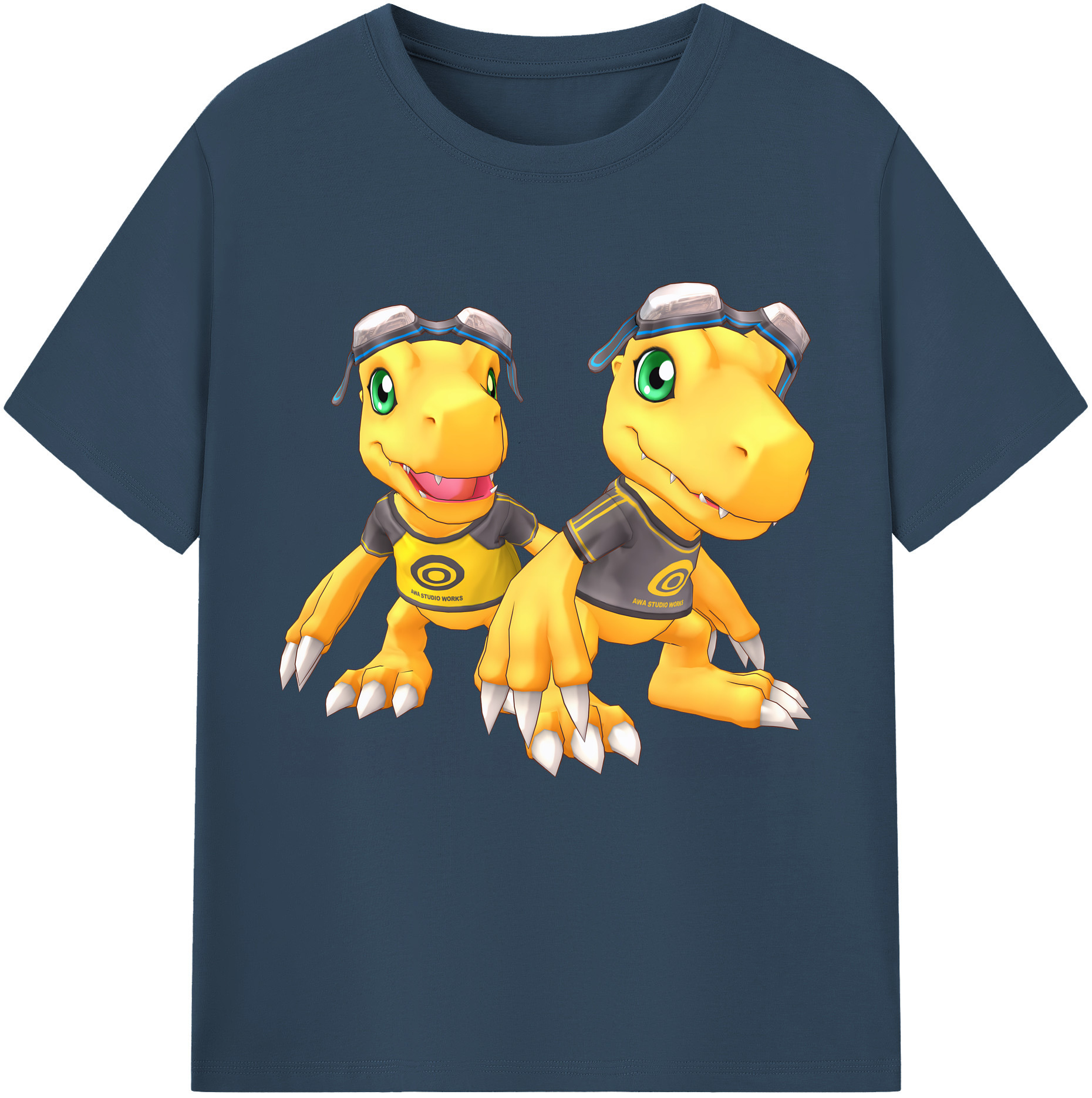 （画像用） Digimon デジタルモンスター/デジモン 綿100％半袖Tシャツ（フロントプリント）