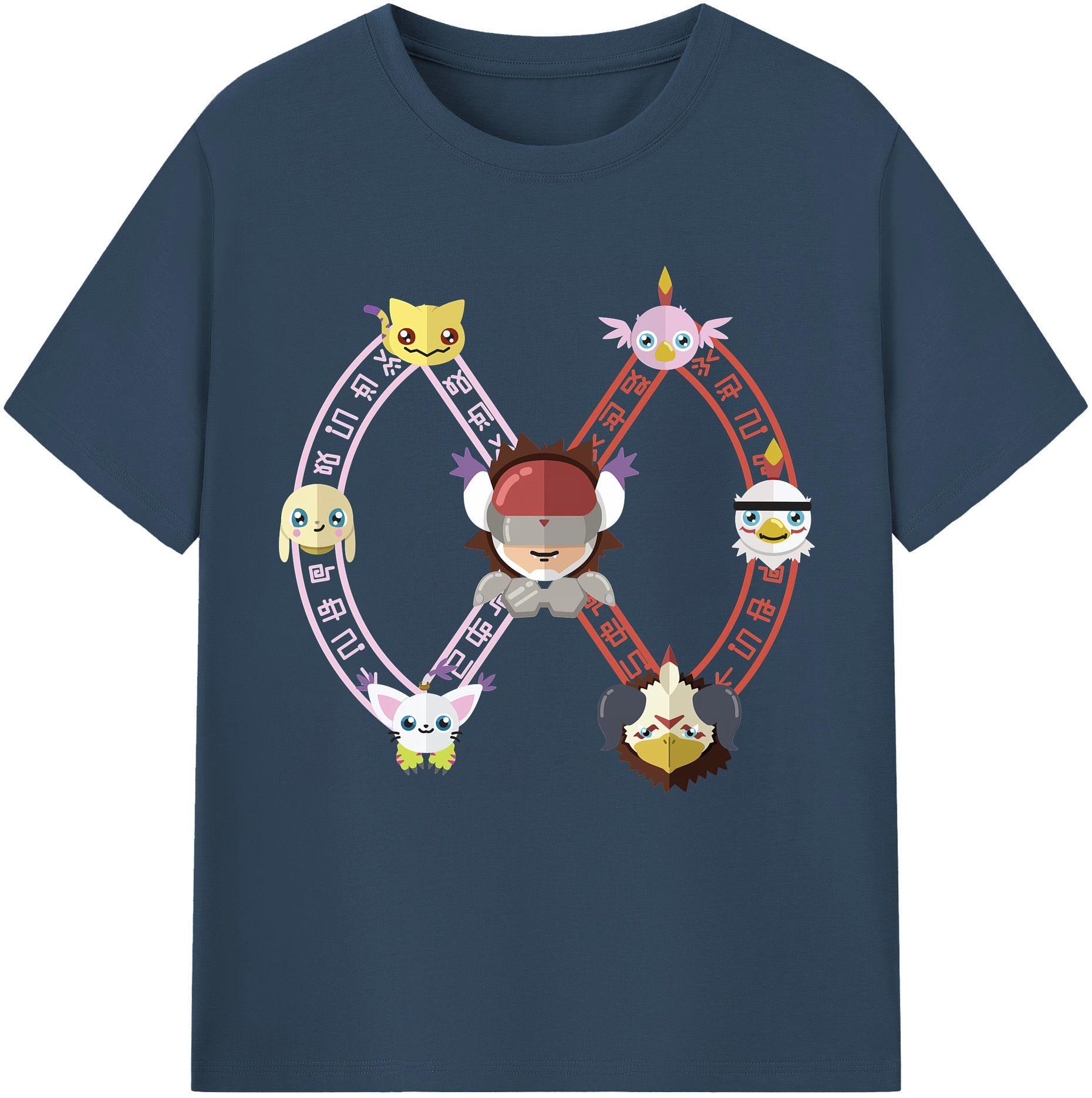 （画像用） Digimon デジタルモンスター/デジモン 綿100％半袖Tシャツ（フロントプリント）