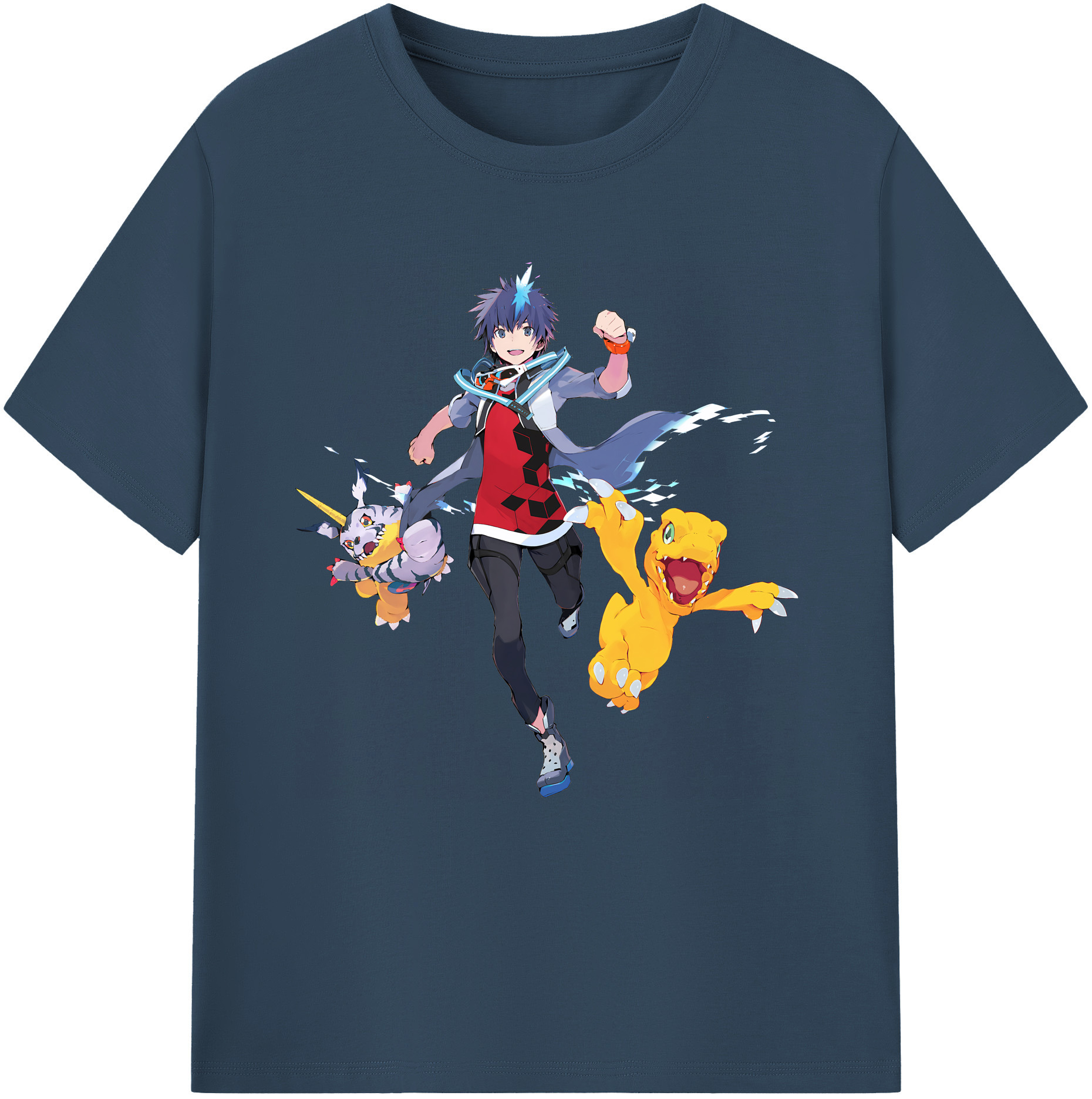 （画像用） Digimon デジタルモンスター/デジモン 綿100％半袖Tシャツ（フロントプリント）