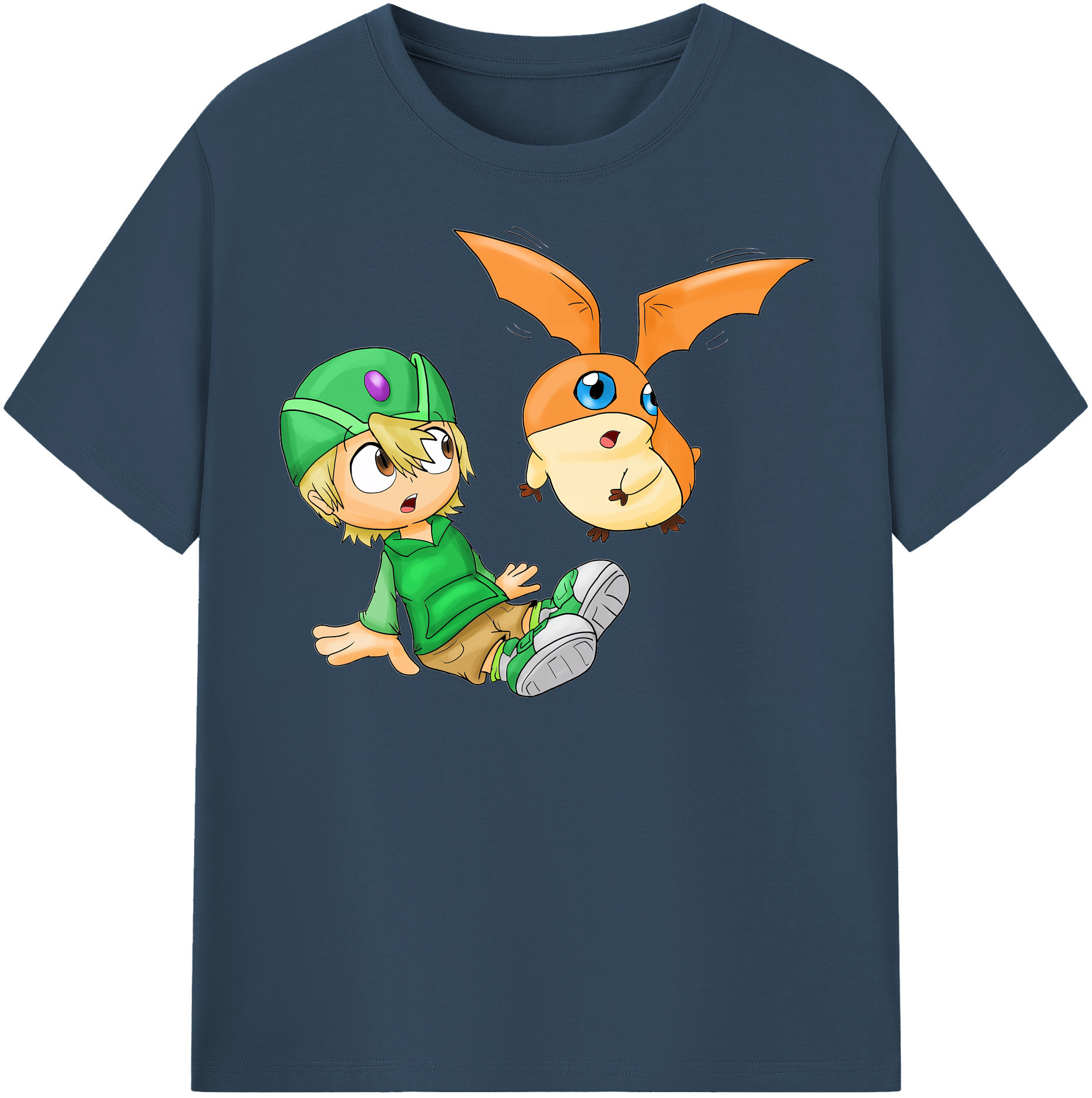 （画像用） Digimon デジタルモンスター/デジモン 綿100％半袖Tシャツ（フロントプリント）
