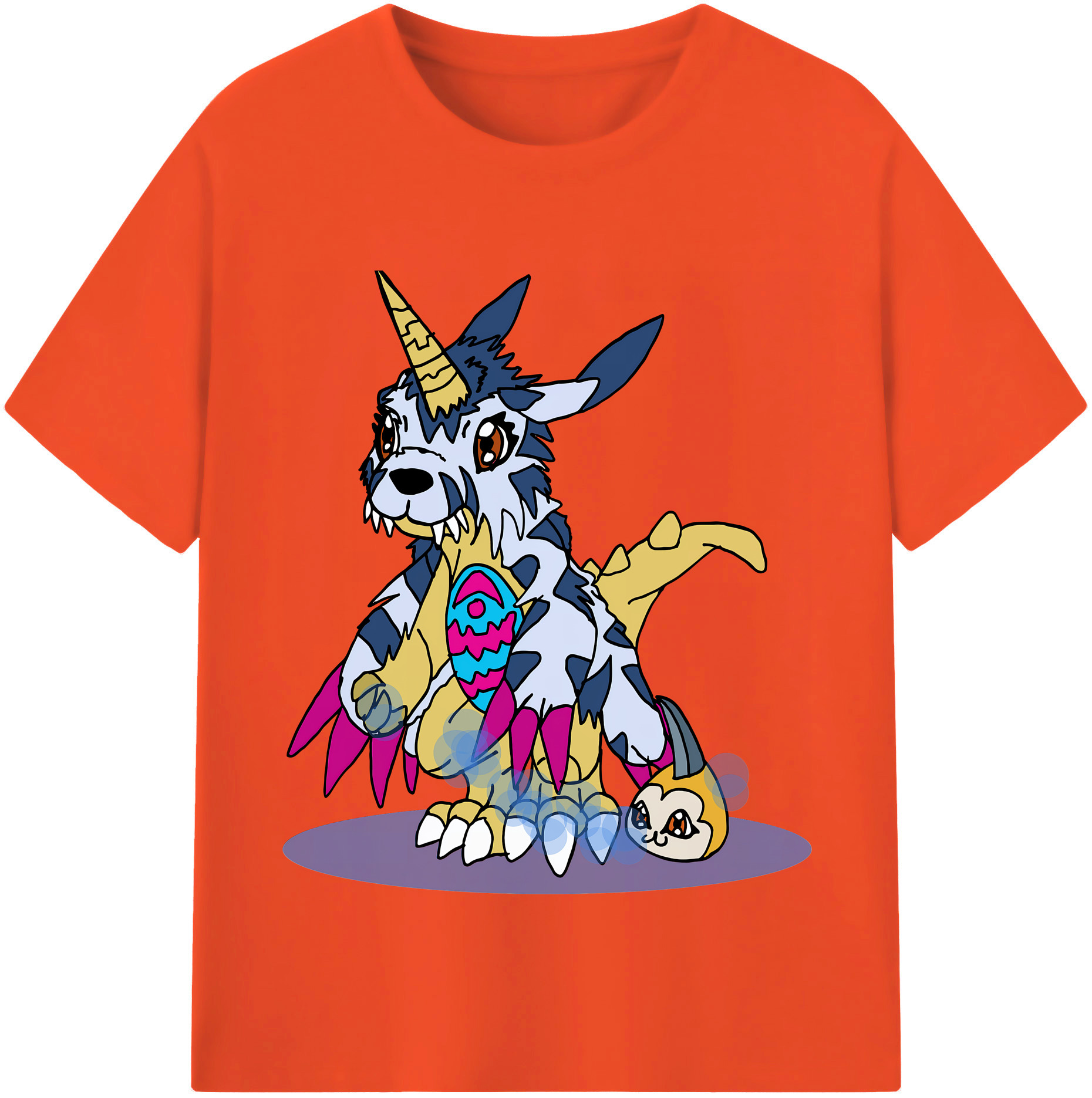 （画像用） Digimon デジタルモンスター/デジモン 綿100％半袖Tシャツ（フロントプリント）